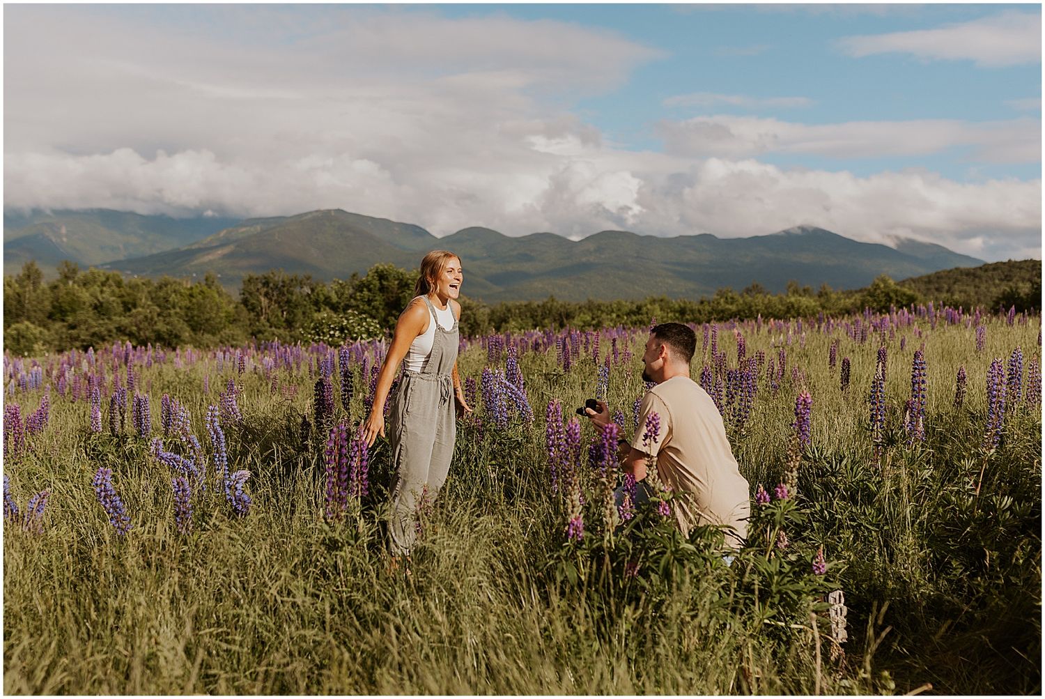 Lupine field photos - surprise proposal
