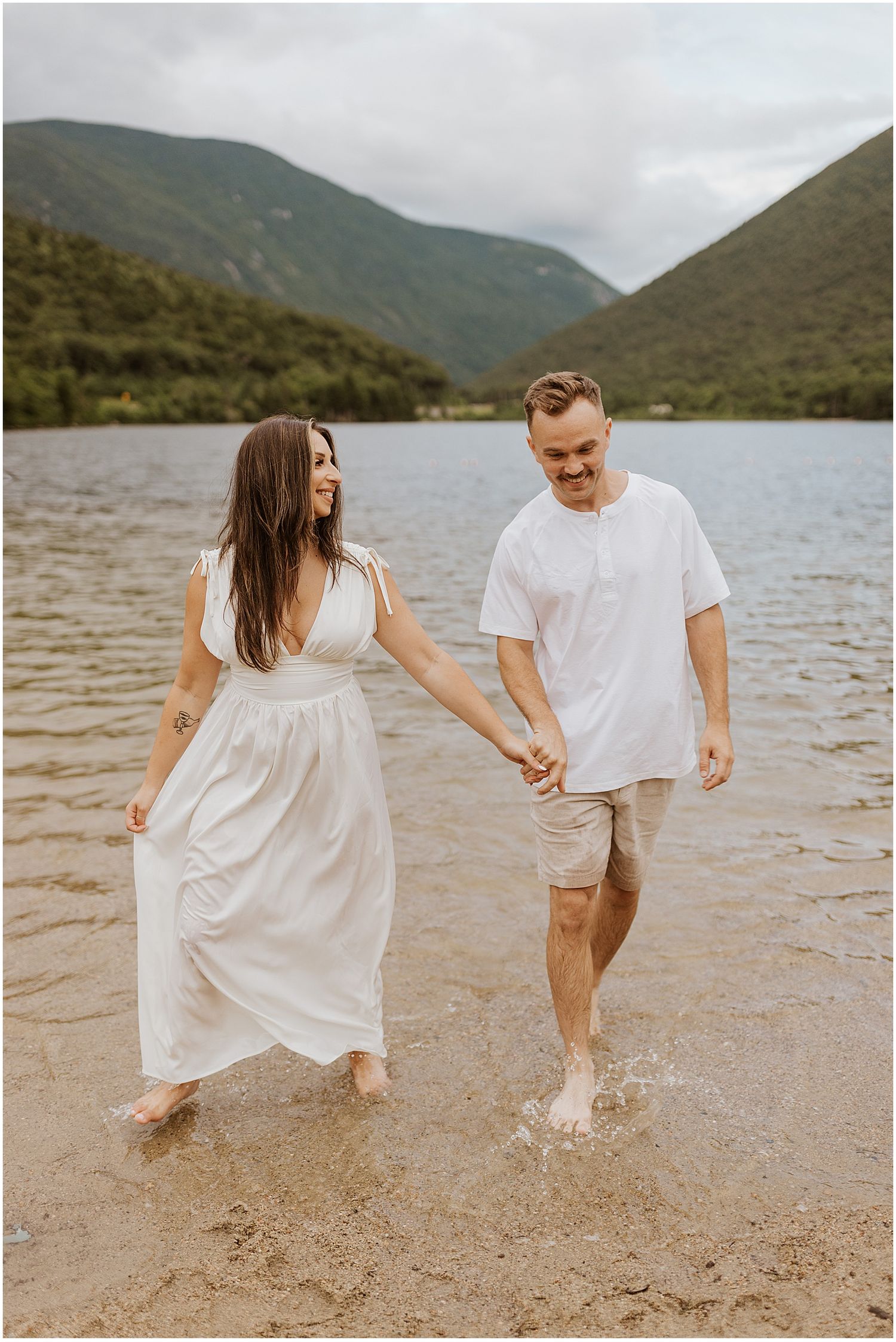 NH engagement pictures at the lake - Robin Easler NH wedding photographer