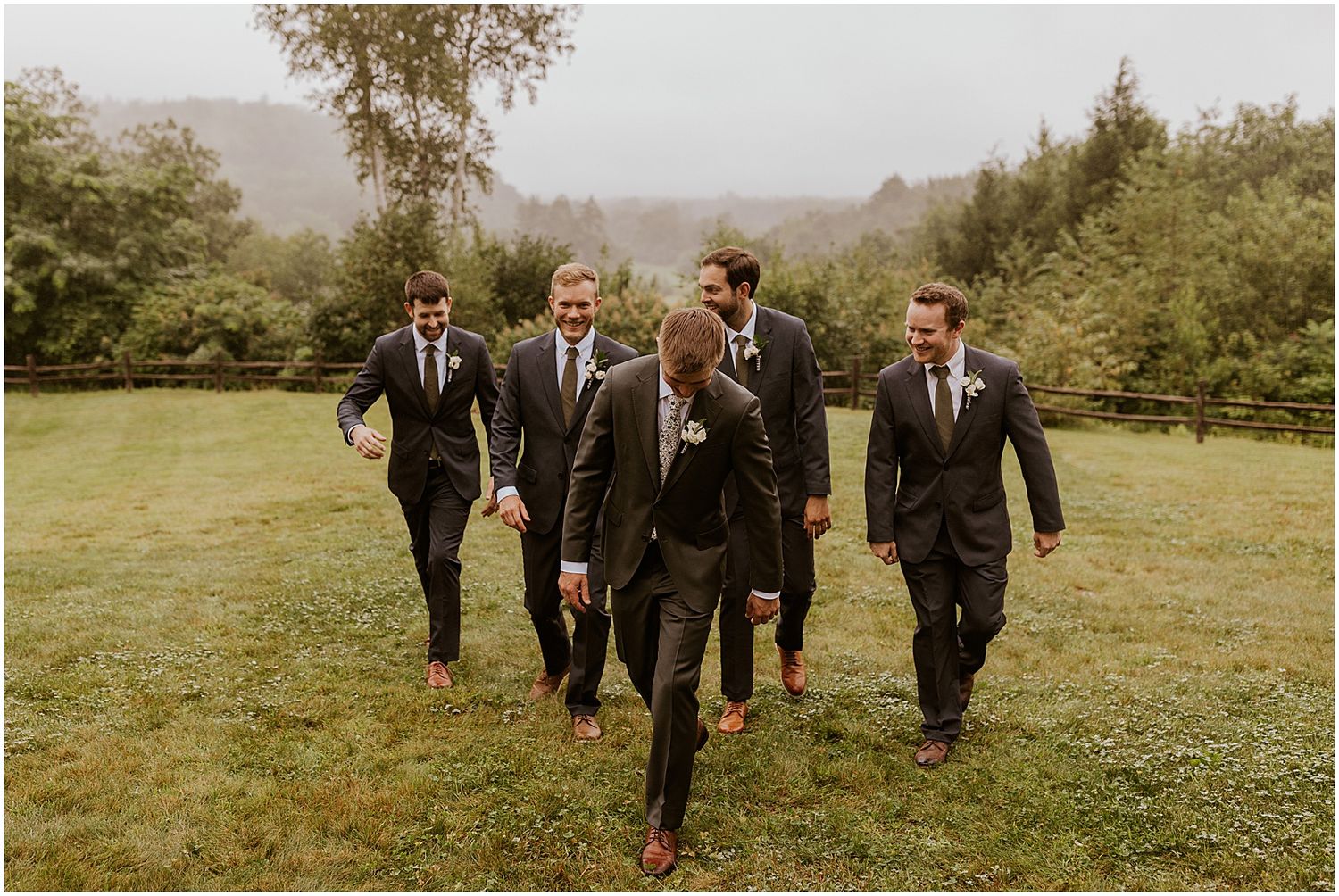 Groomsmen photo at NH wedding