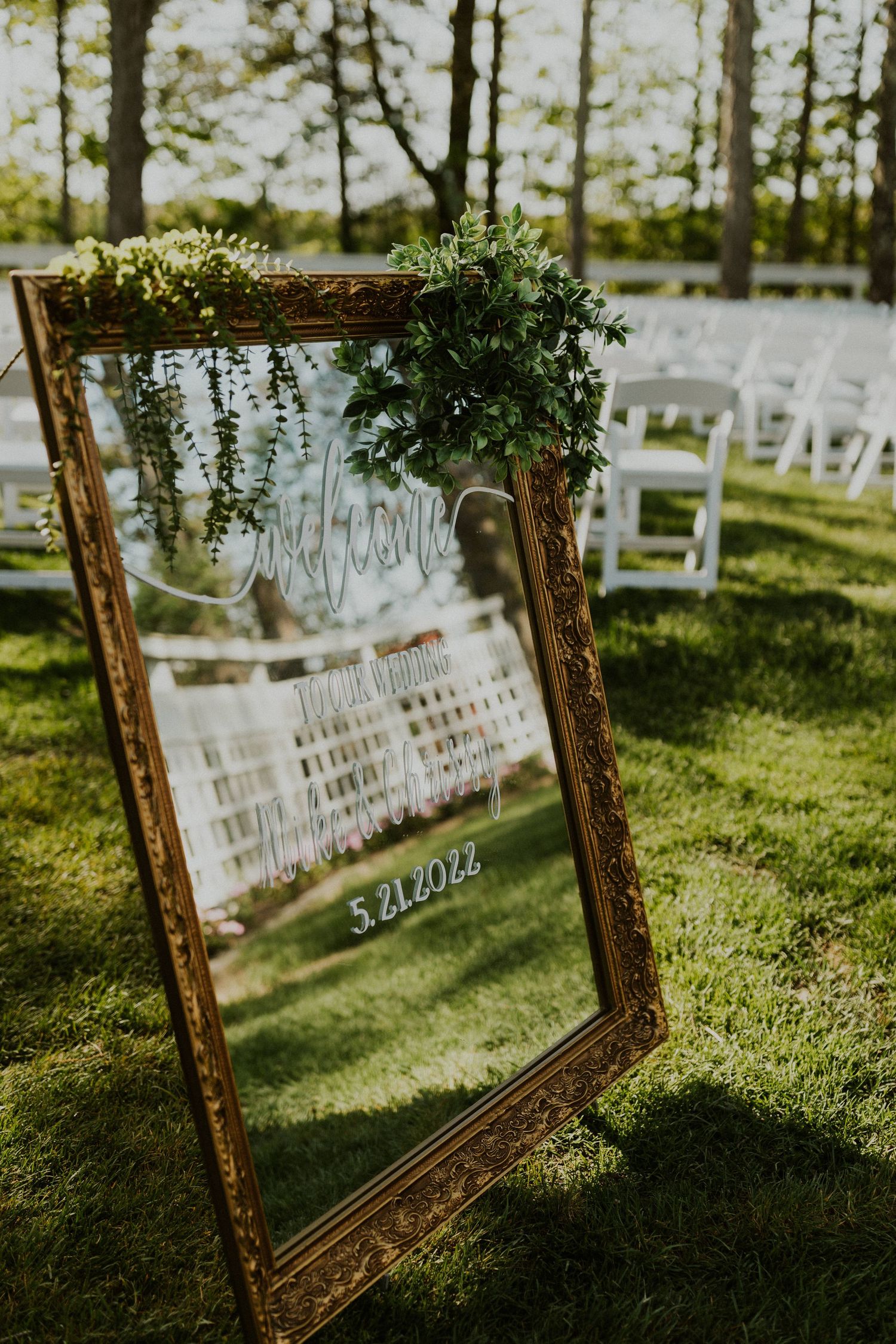 Wedding decor at the Arabella Estate in Buxton Maine.