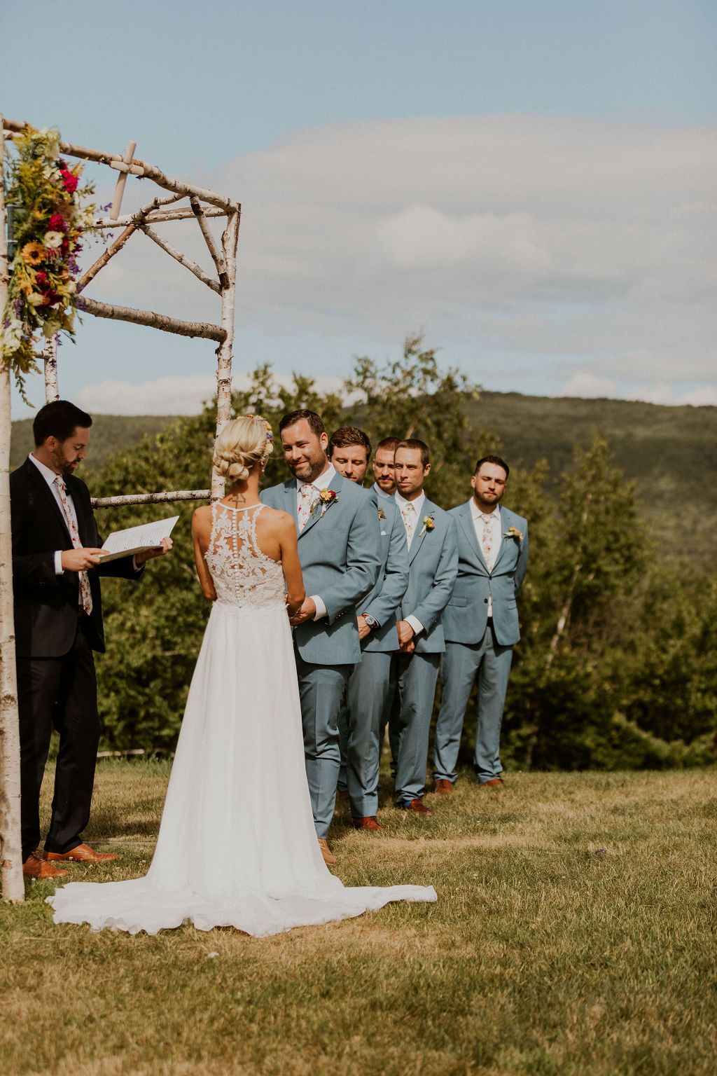 Gilford NH wedding ceremony in the mountains