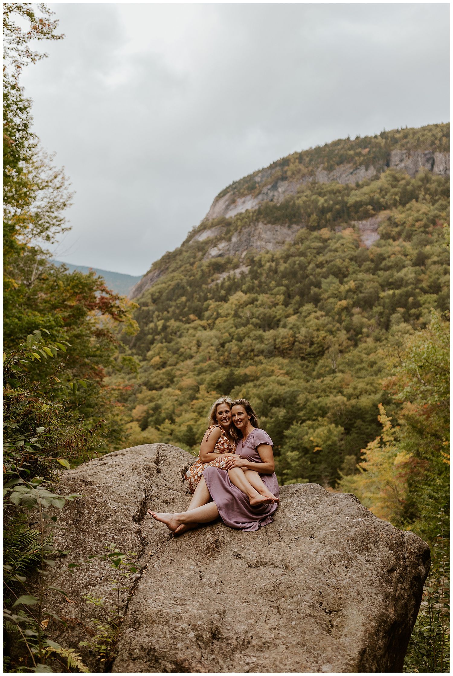 Mountain engagement photos in NH