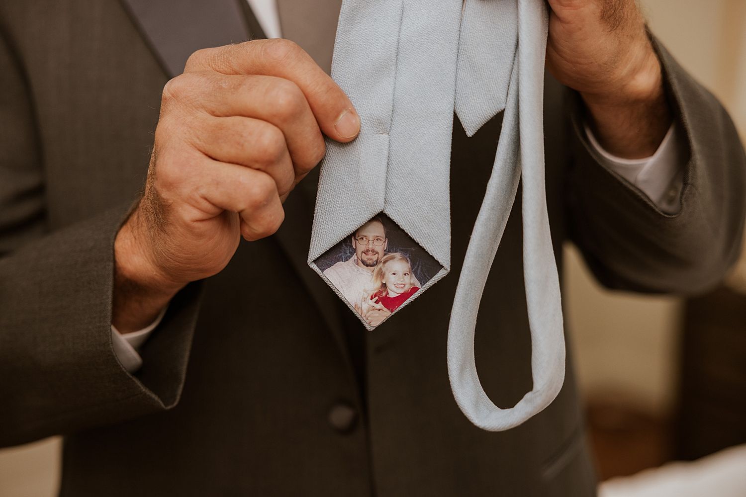 Father of the bride's tie for a New Hampshire wedding