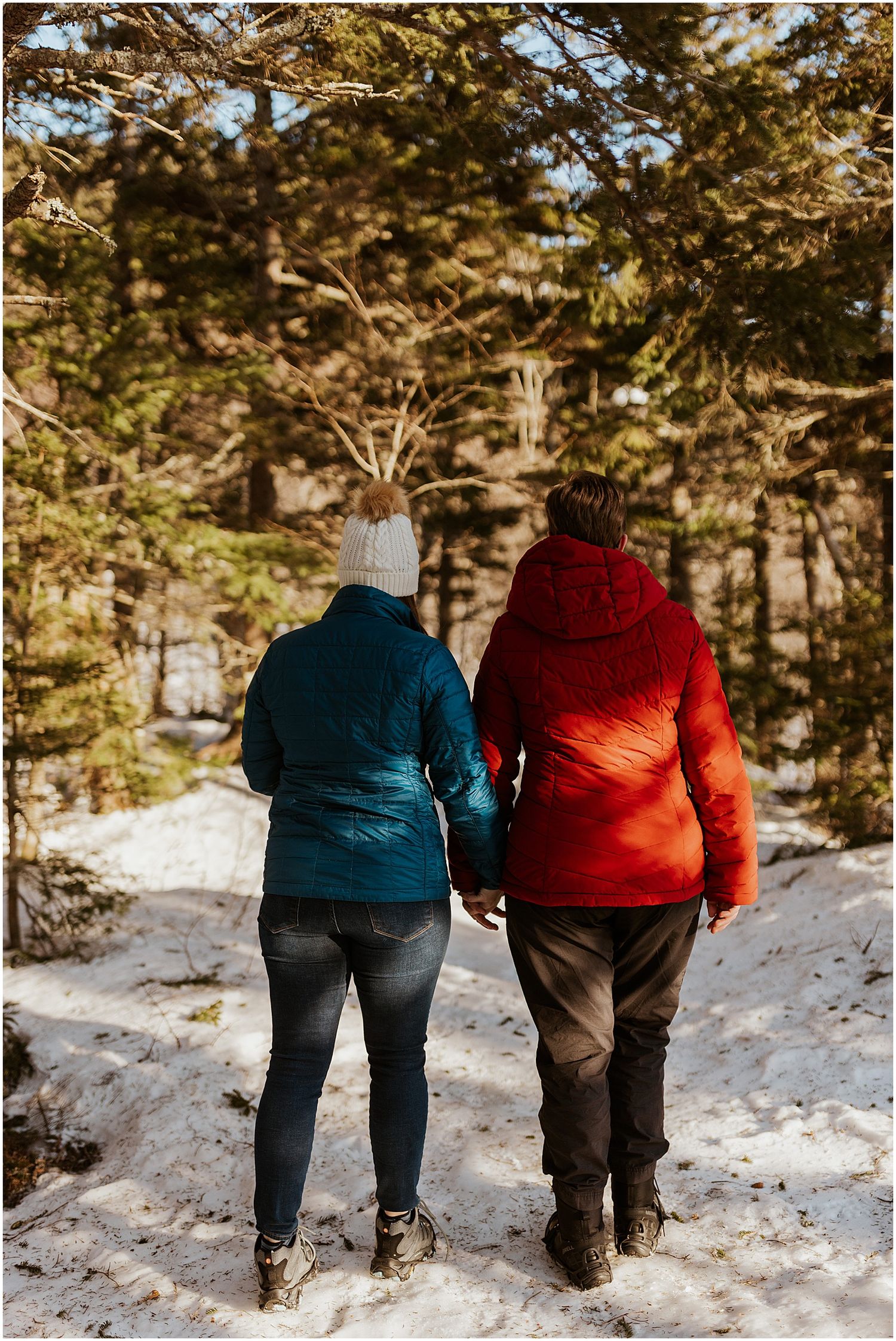 NH Winter engagement photos