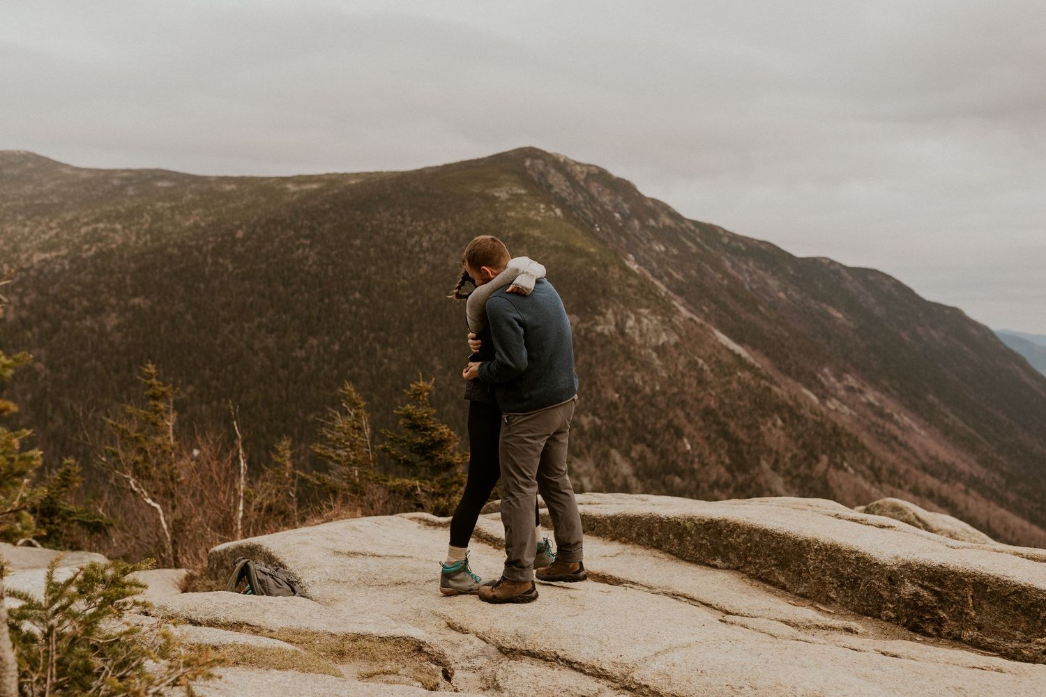 Proposal on the summit of Mount Willard in the White Mountains of New Hampshire.