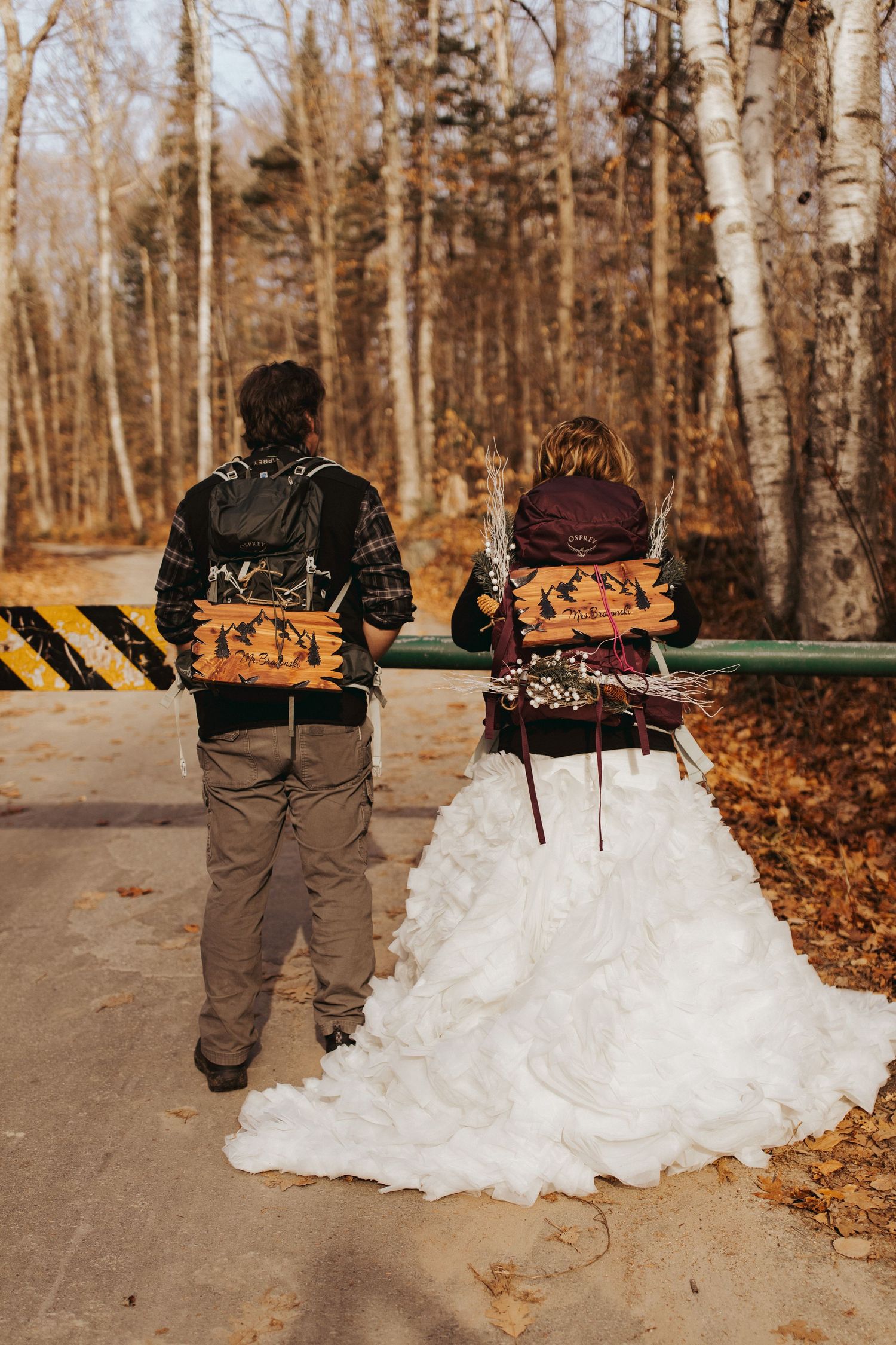 Jackie and Andy Brosonski arriving at Mount Cardigan