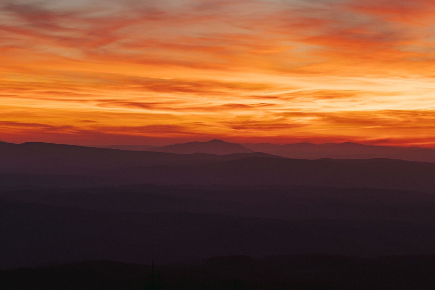 Sunset on Mount Cardigan