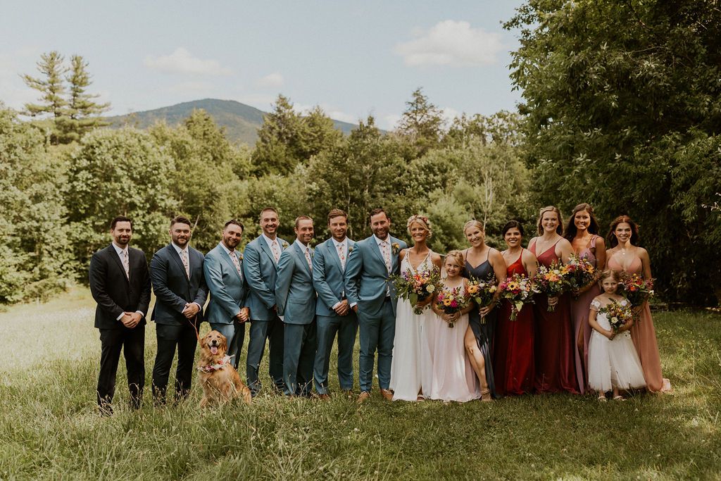 Bridal Party portraits White Mountains wedding