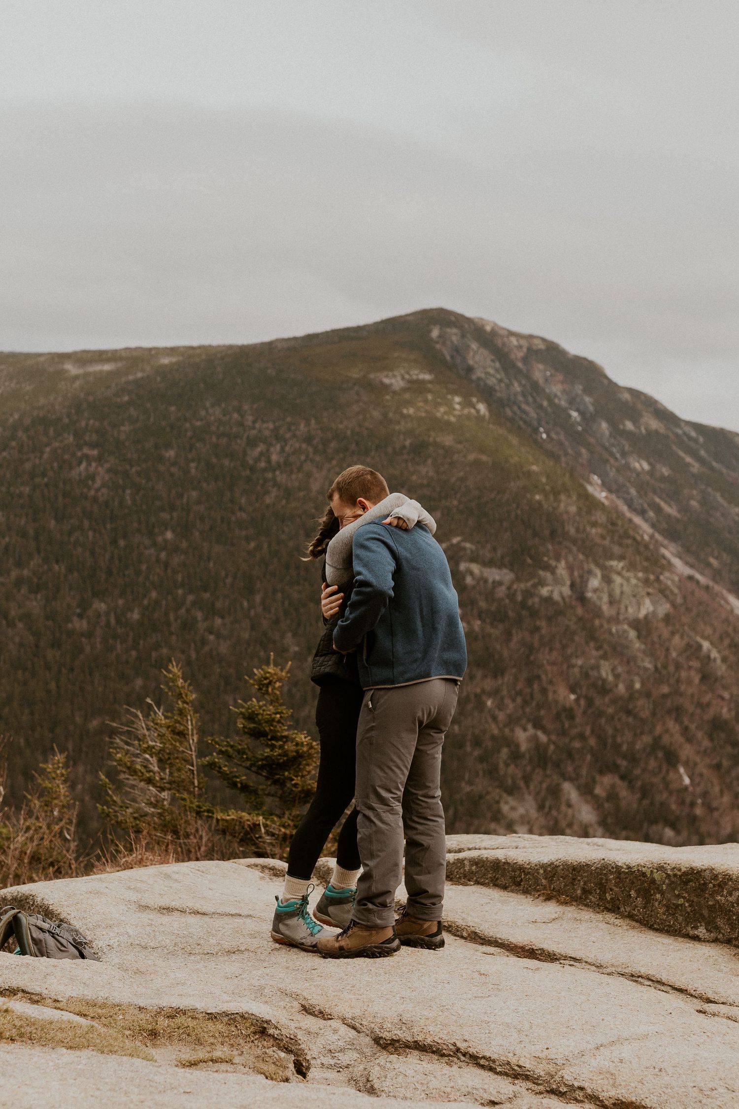 Proposal on the summit of Mount Willard in the White Mountains of New Hampshire.