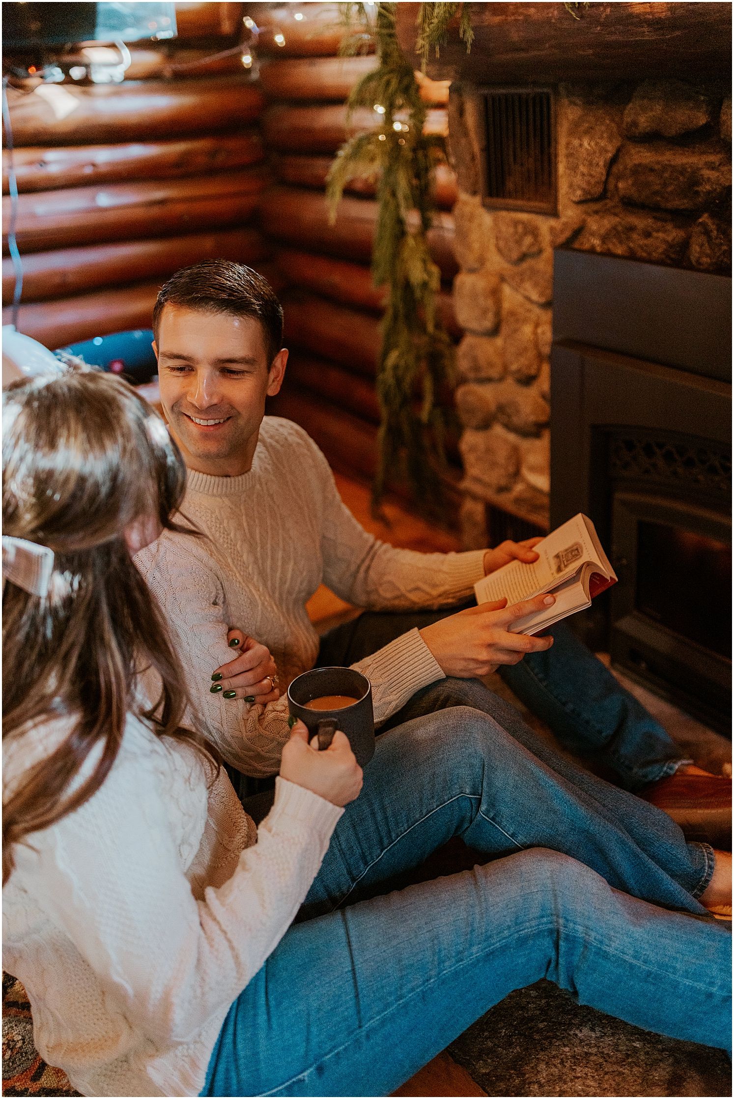 Couples cabin photoshoot in Conway NH