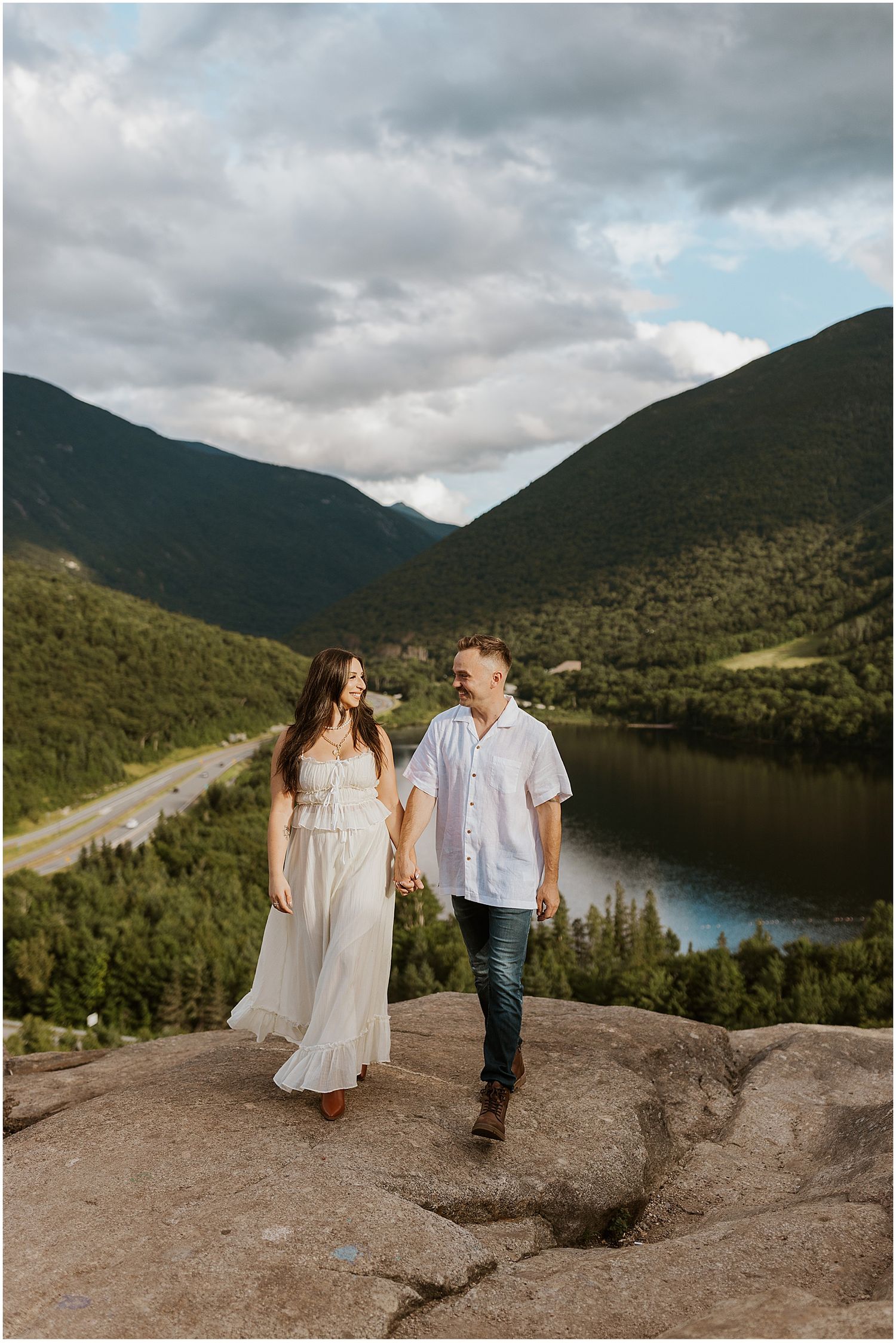 Franconia Notch mountain engagement photos