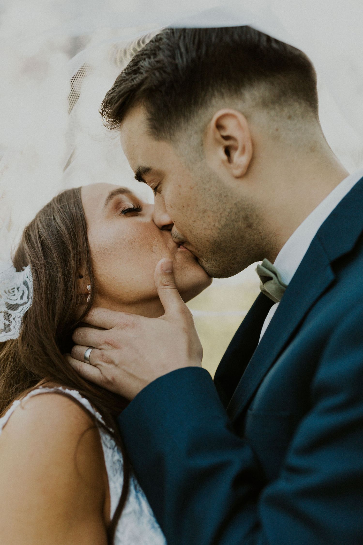 Chrissy and Mike during golden hour portraits at the Arabella Estate in Buxton Maine.