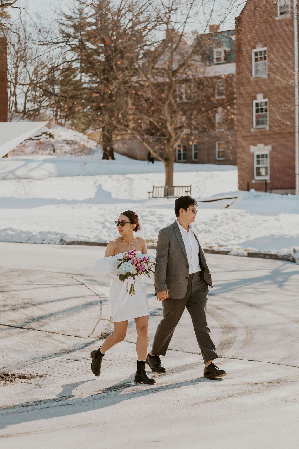 New Hampshire winter elopement