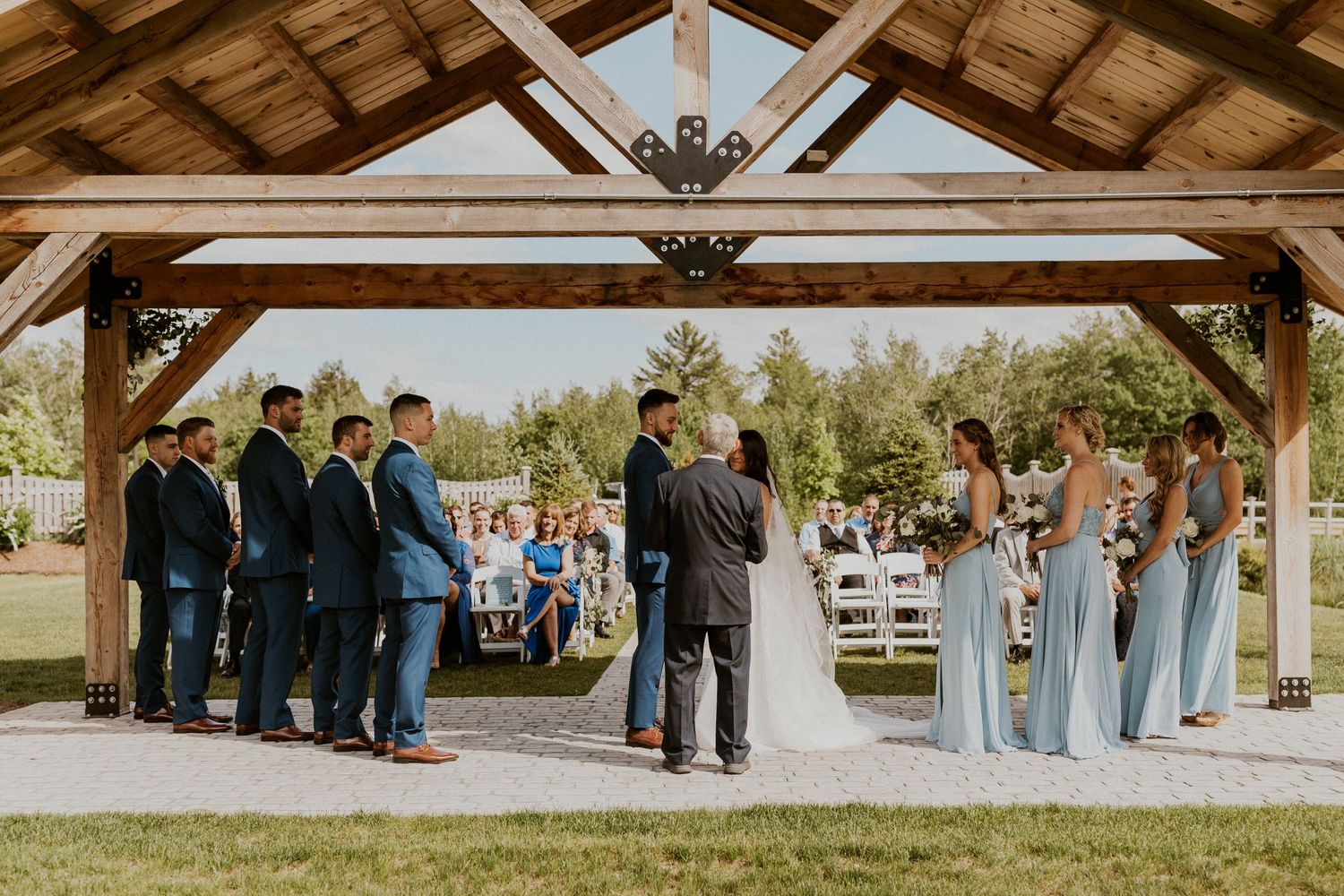 Early summer wedding at the Barn at Bull Meadow in Concord New Hampshire