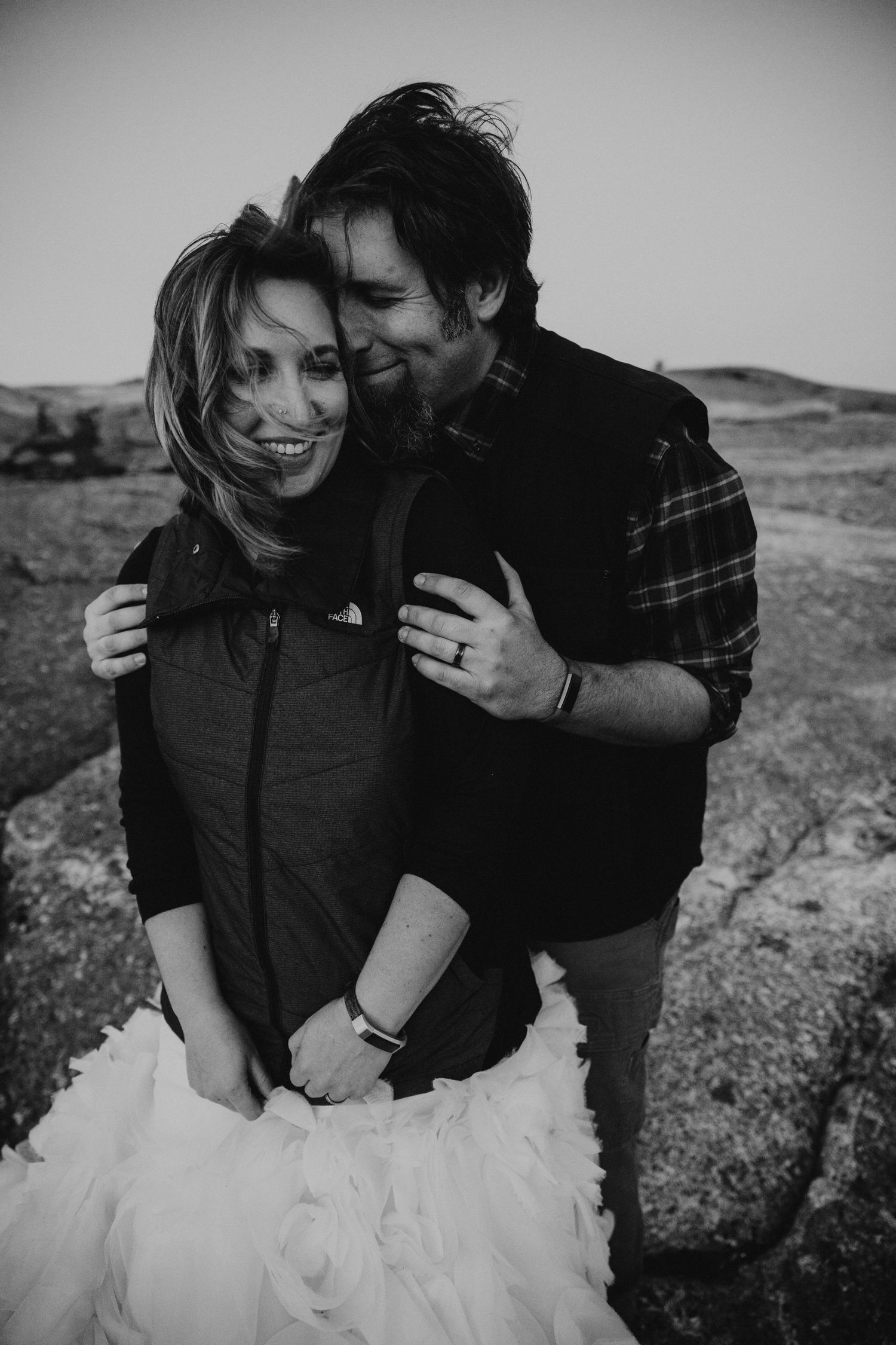 Jackie and Andy Brosonski on the mountain top after their elopement
