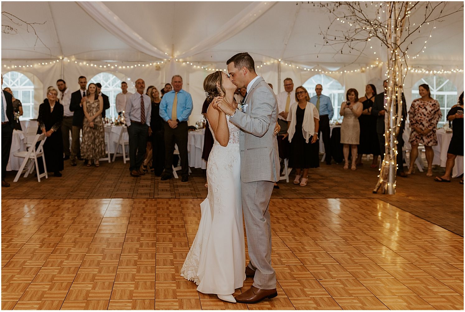 Bride and groom first dance NH wedding