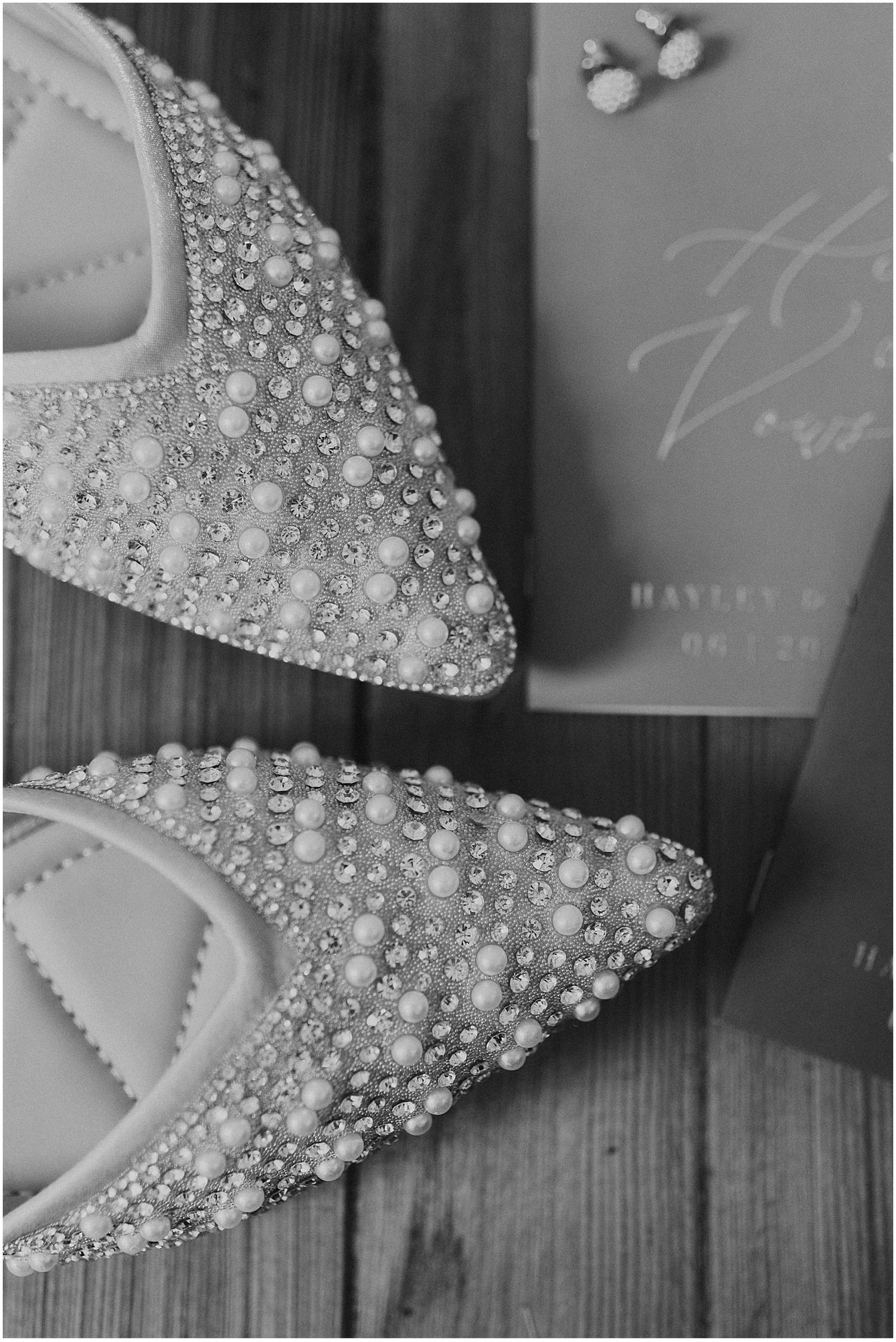 Bridal shoes embellished with pearls