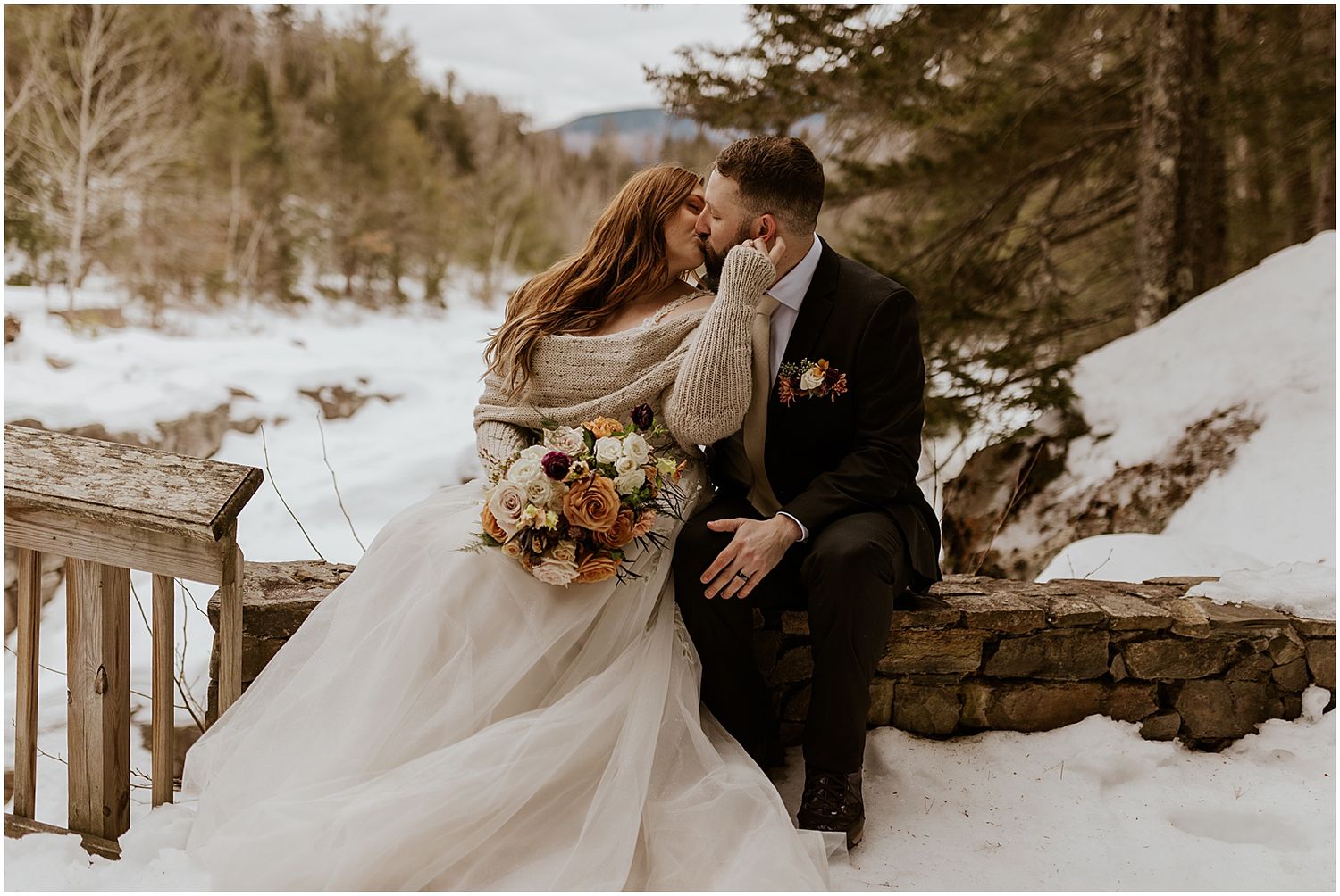 Adventure wedding NH photos