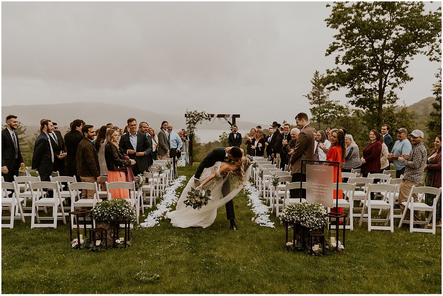 NH backyard wedding ceremony