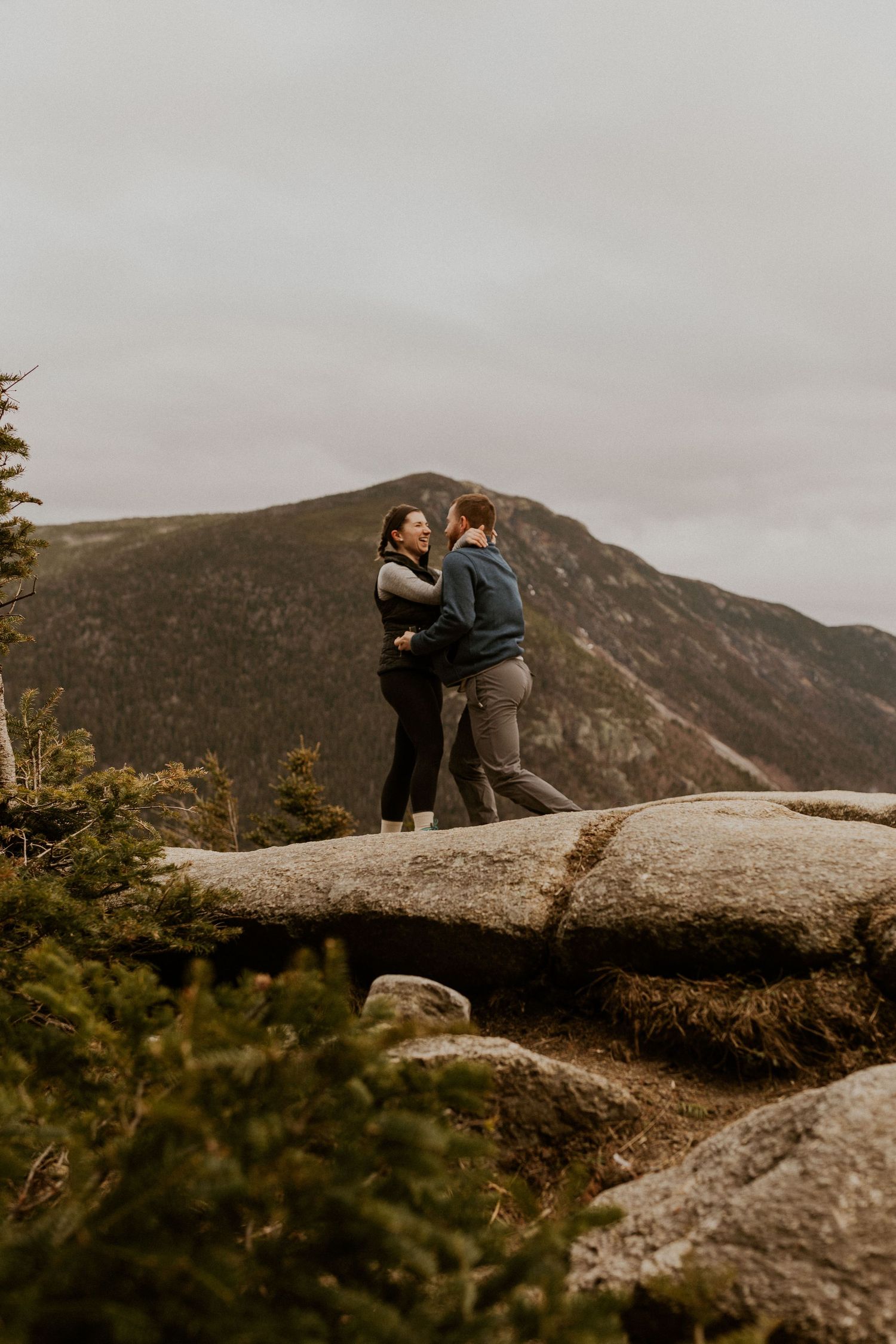 Proposal on the summit of Mount Willard in the White Mountains of New Hampshire.