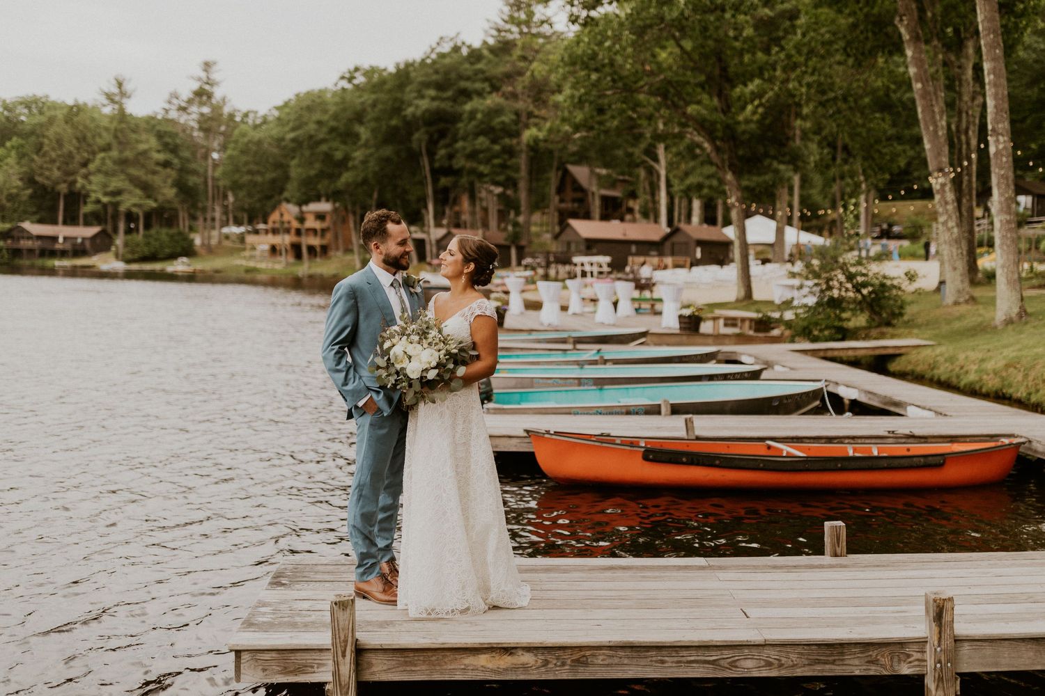 laid back lakeside wedding at Lake Shore Village Resort in Weare New Hampshire