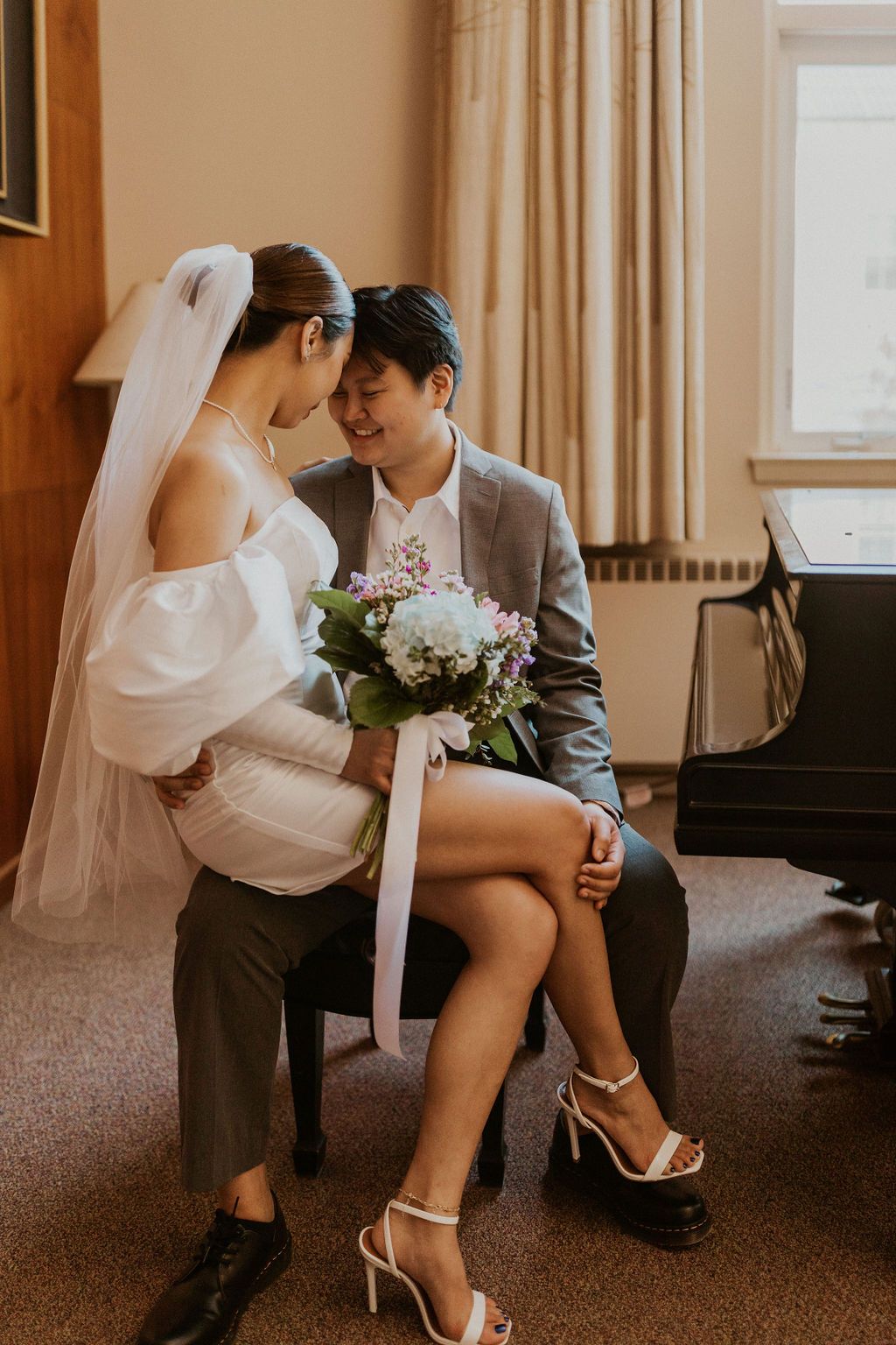 NH winter elopement photos