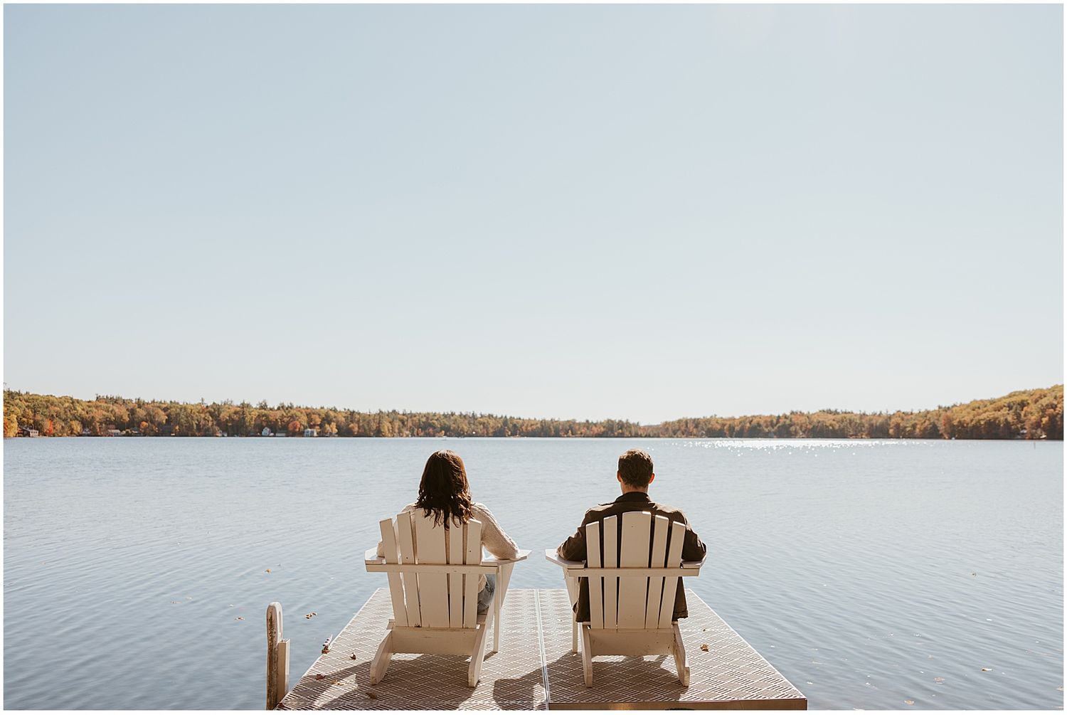 New Hampshire engagement photos by the lake by Robin Easler Photography