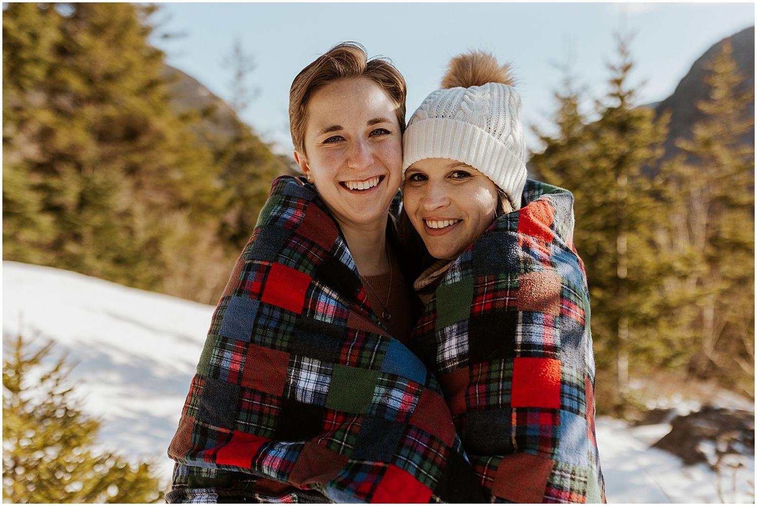 Mountain engagement pictures New Hampshire