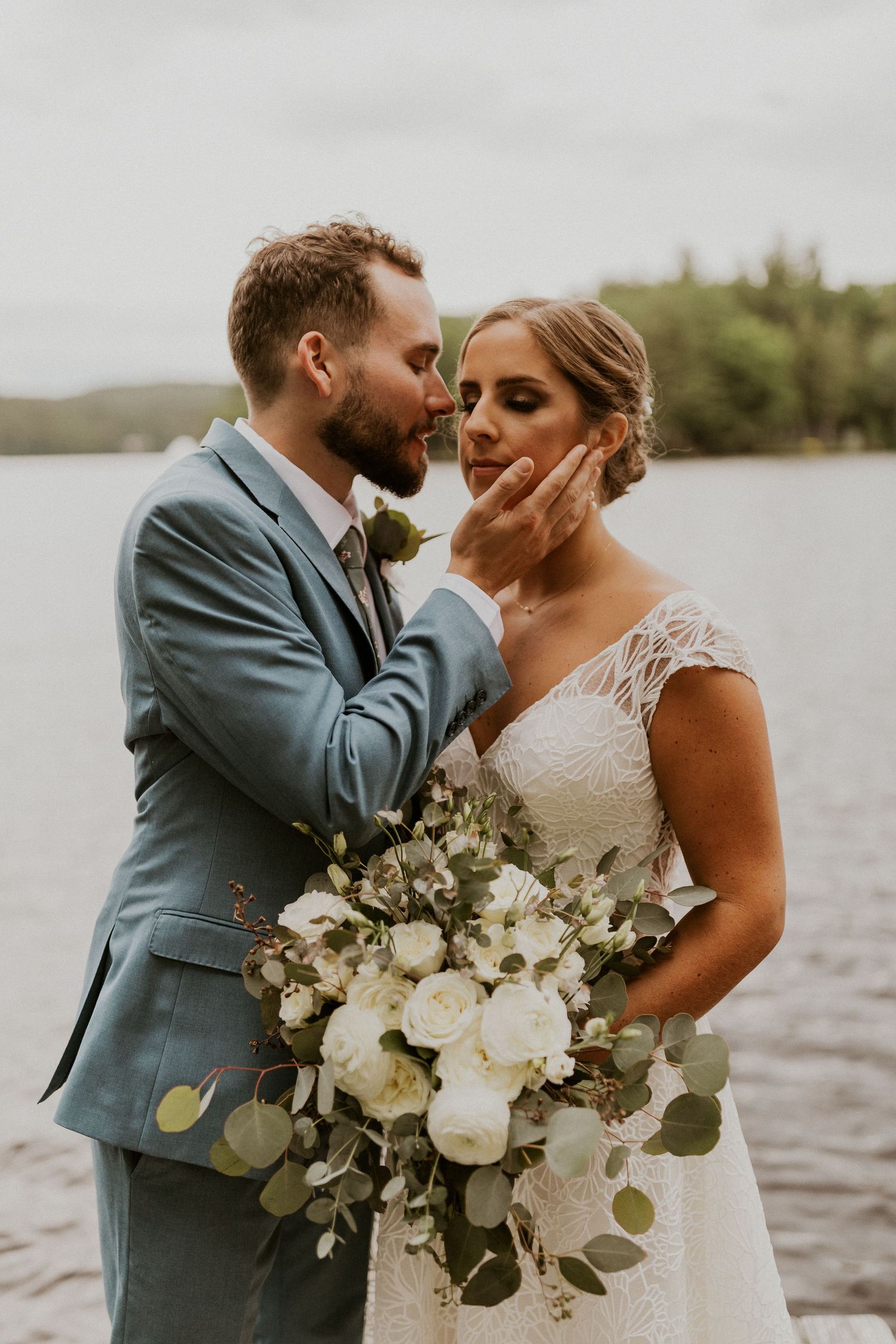 laid back lakeside wedding at Lake Shore Village Resort in Weare New Hampshire