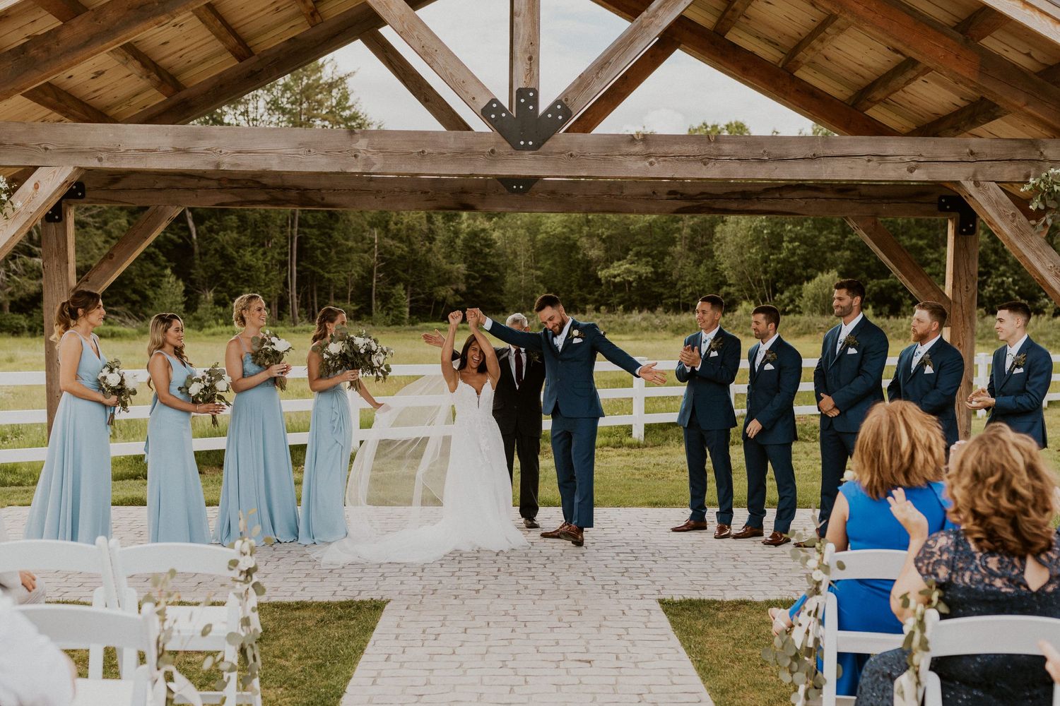 Early summer wedding at the Barn at Bull Meadow in Concord New Hampshire