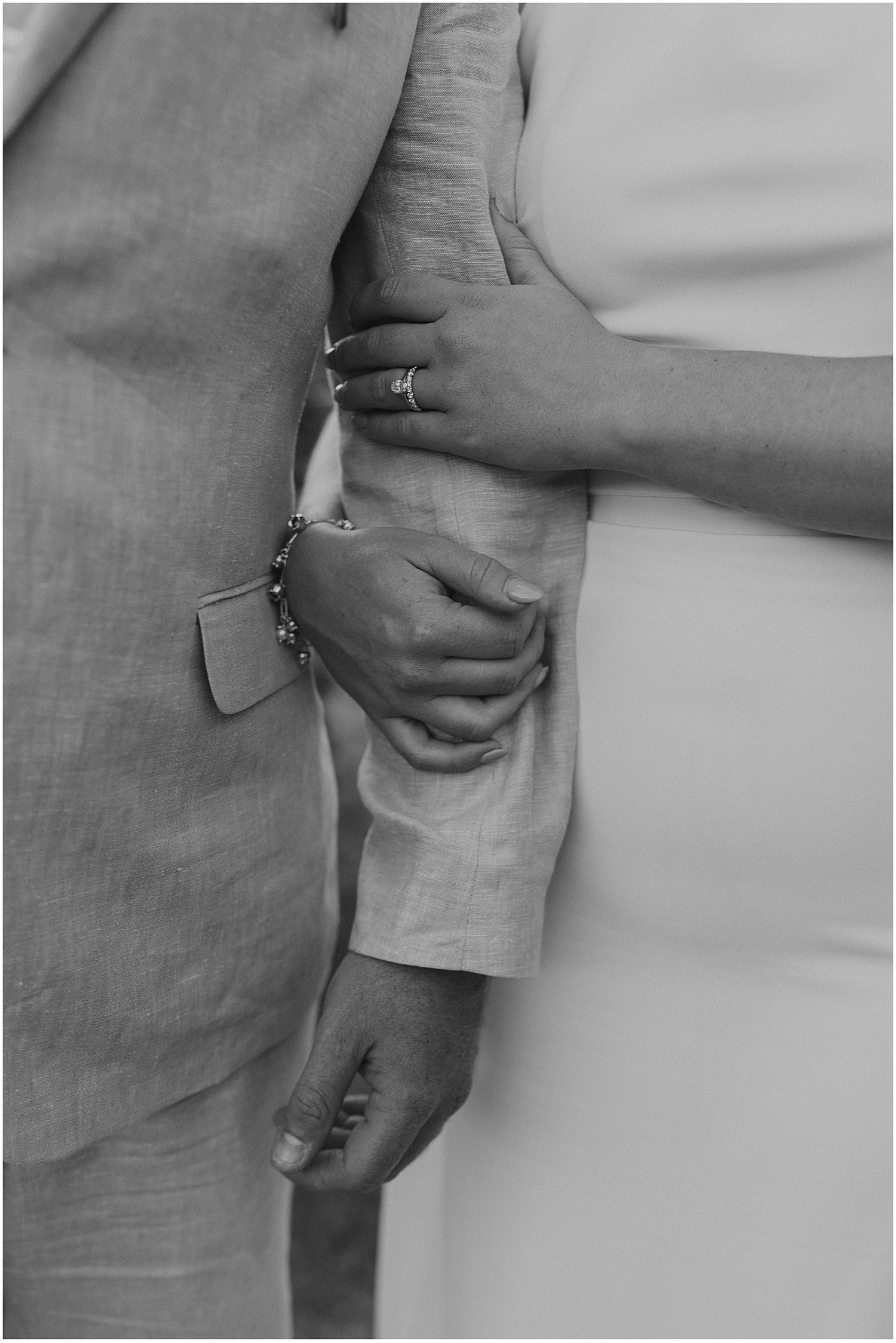 Bride and groom at their Maine wedding