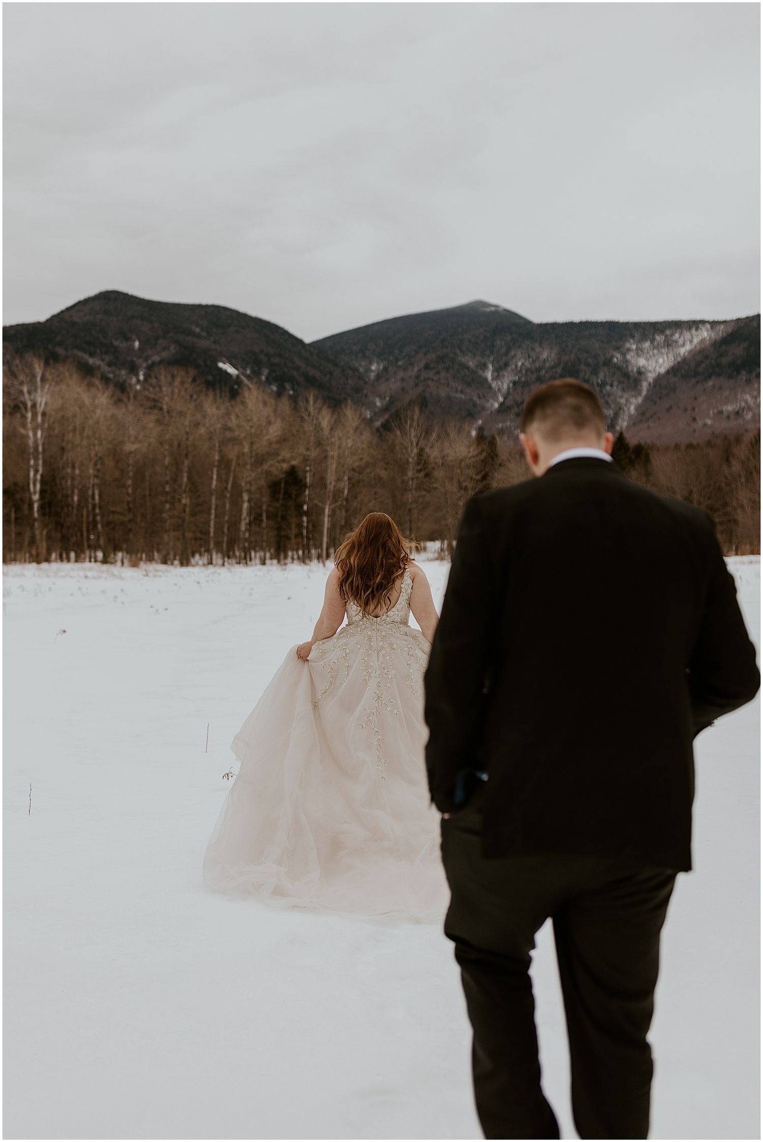 NH White Mountains adventure wedding photos