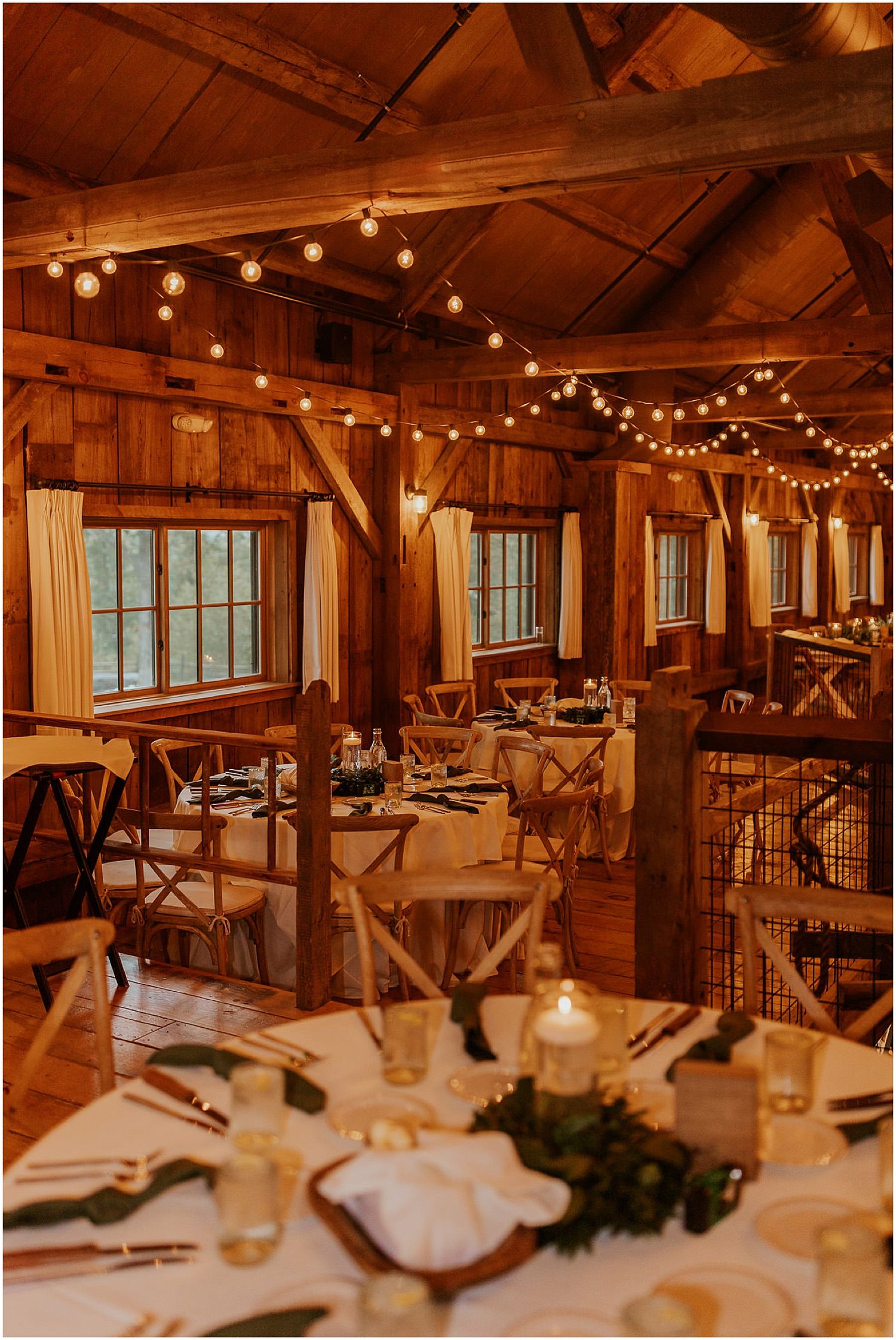 Barn on the Pemi wedding reception space