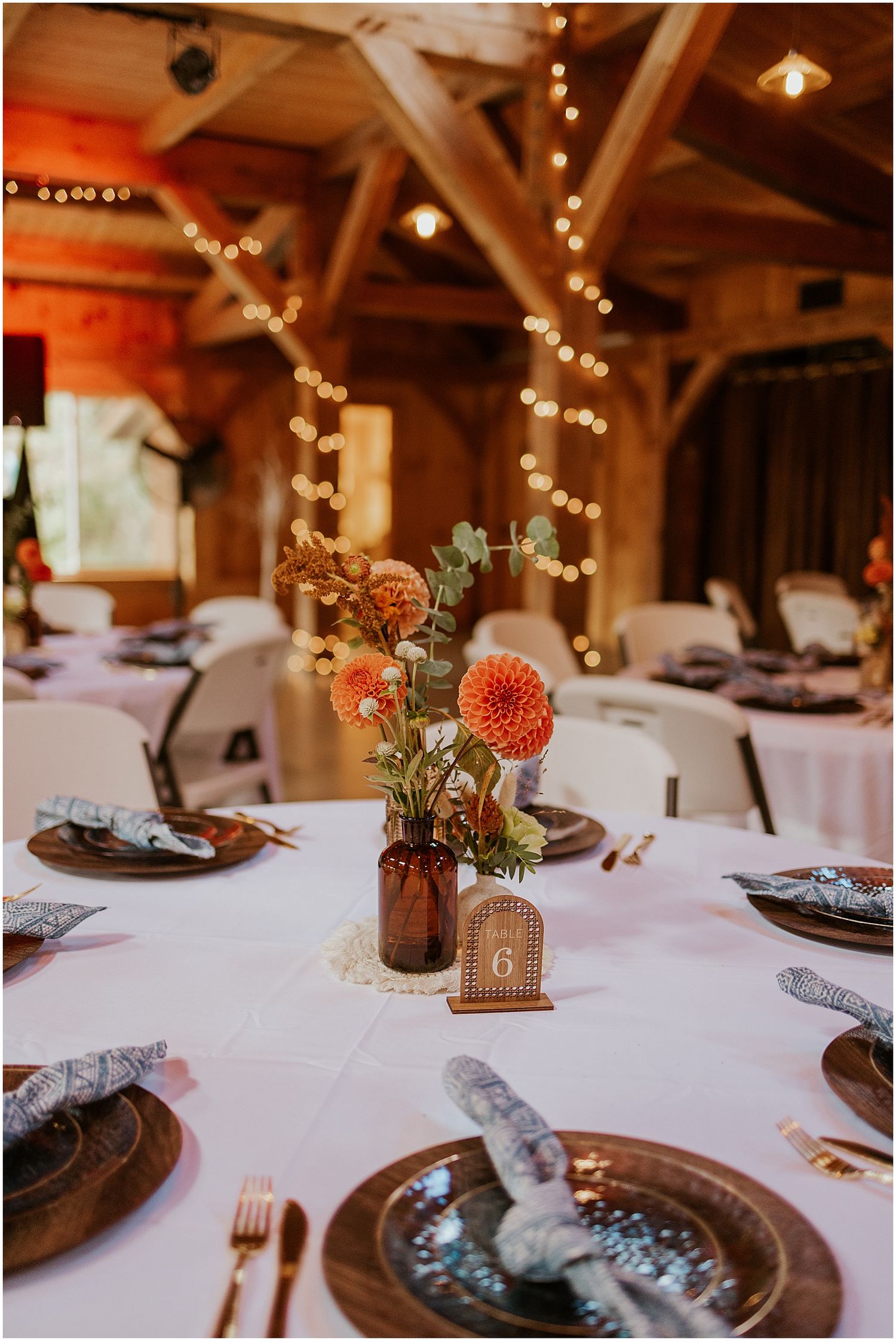 NH wedding reception table decor Robin Easler Photography