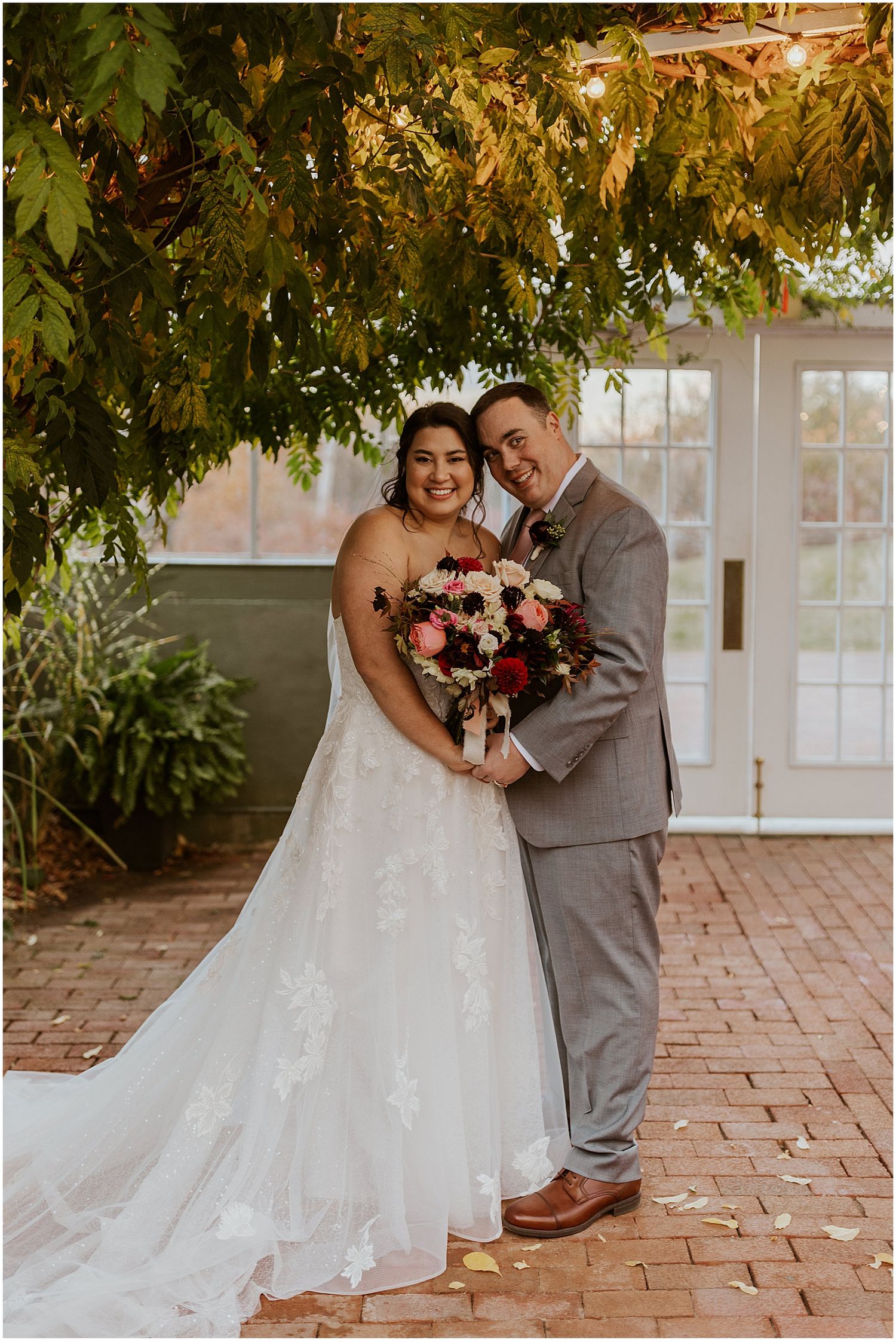 Bride and groom at the Barn on the Pemi in NH