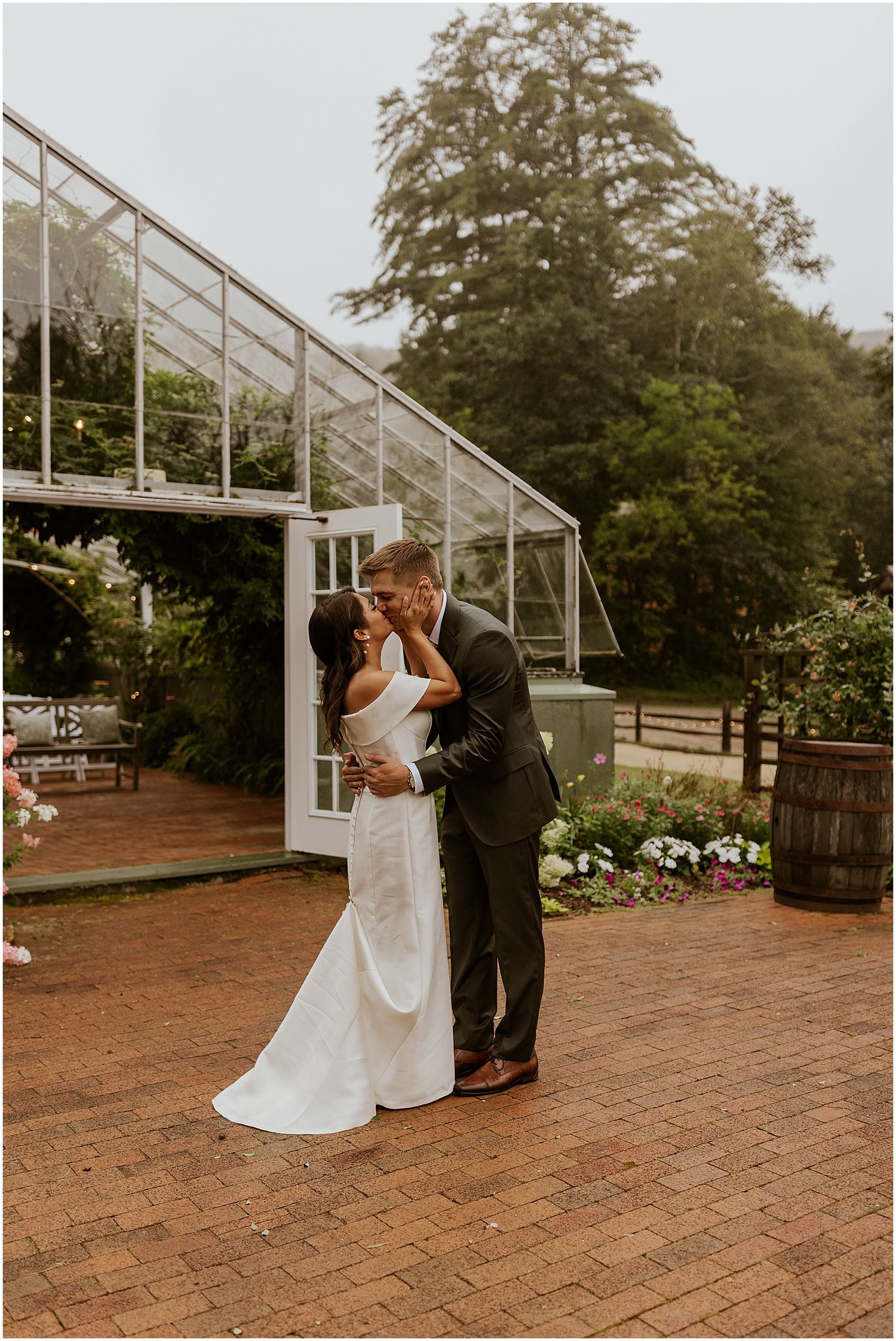 Bride and groom first look NH wedding