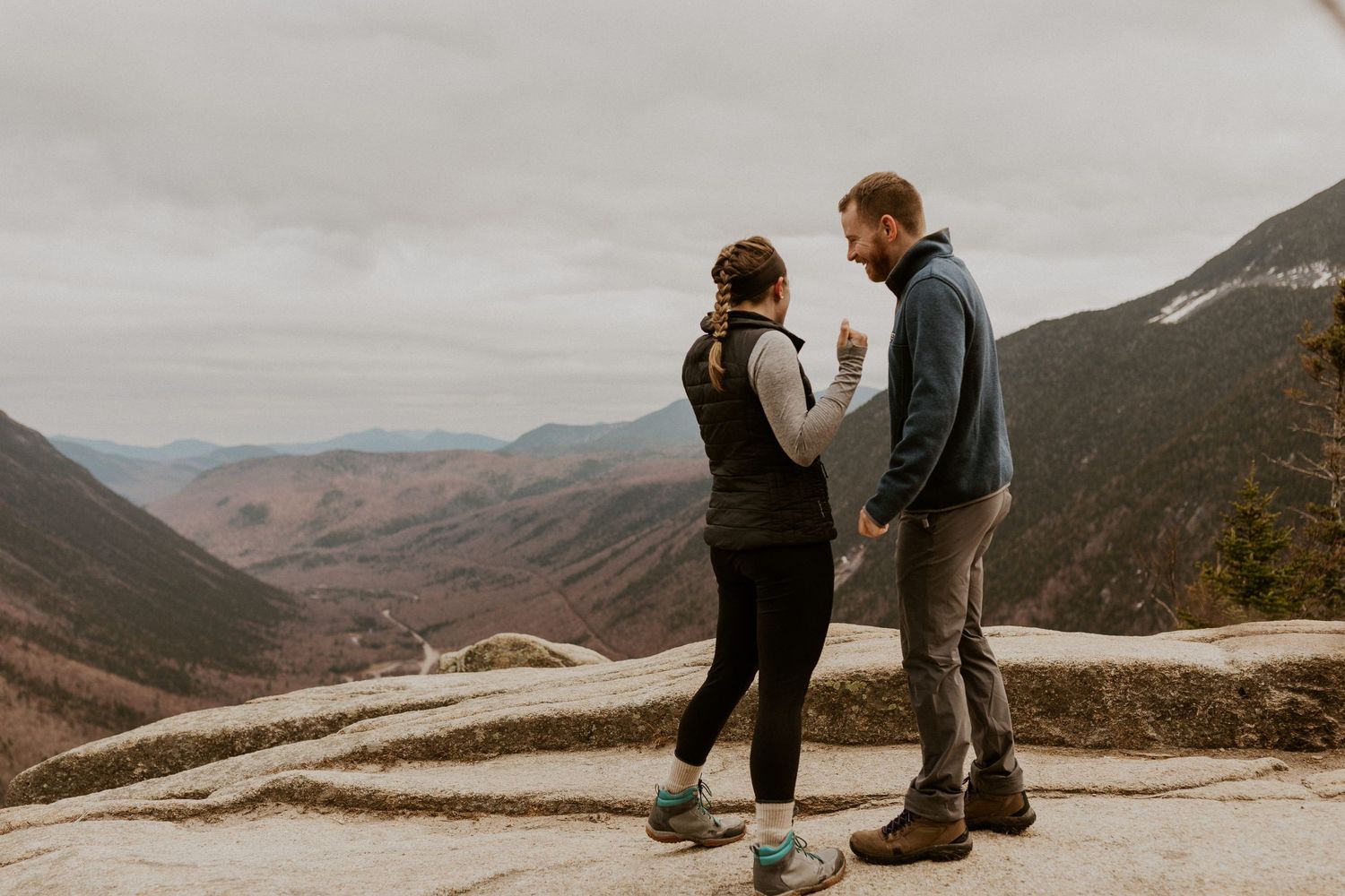 Proposal on the summit of Mount Willard in the White Mountains of New Hampshire.