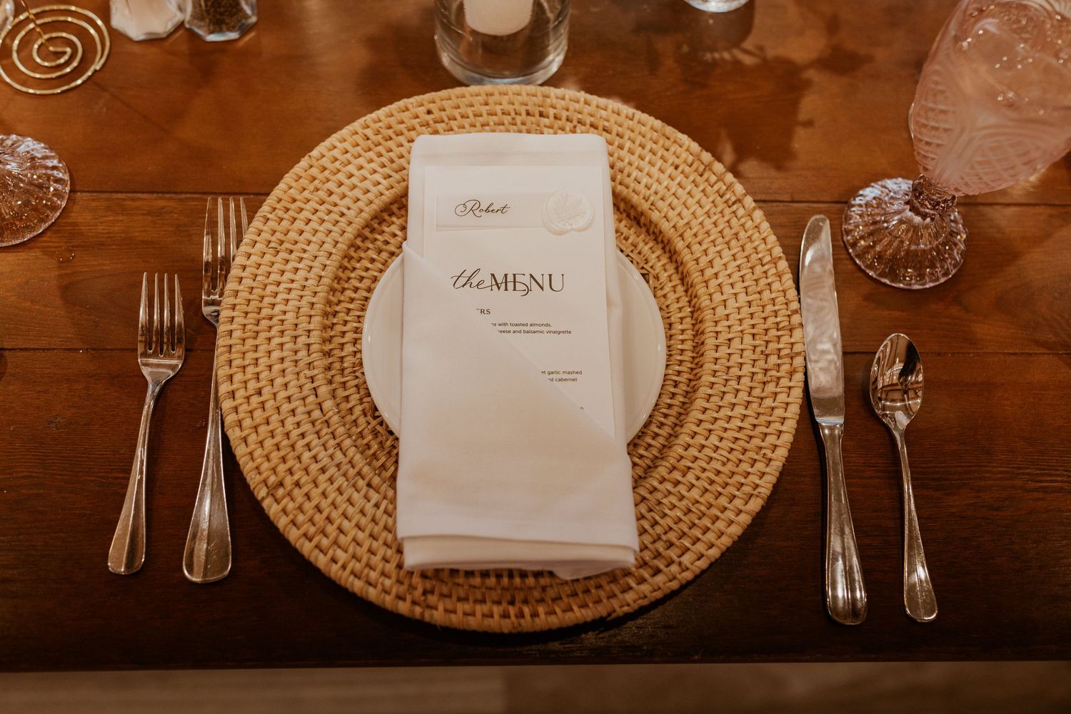 Owls Nest wedding table setting