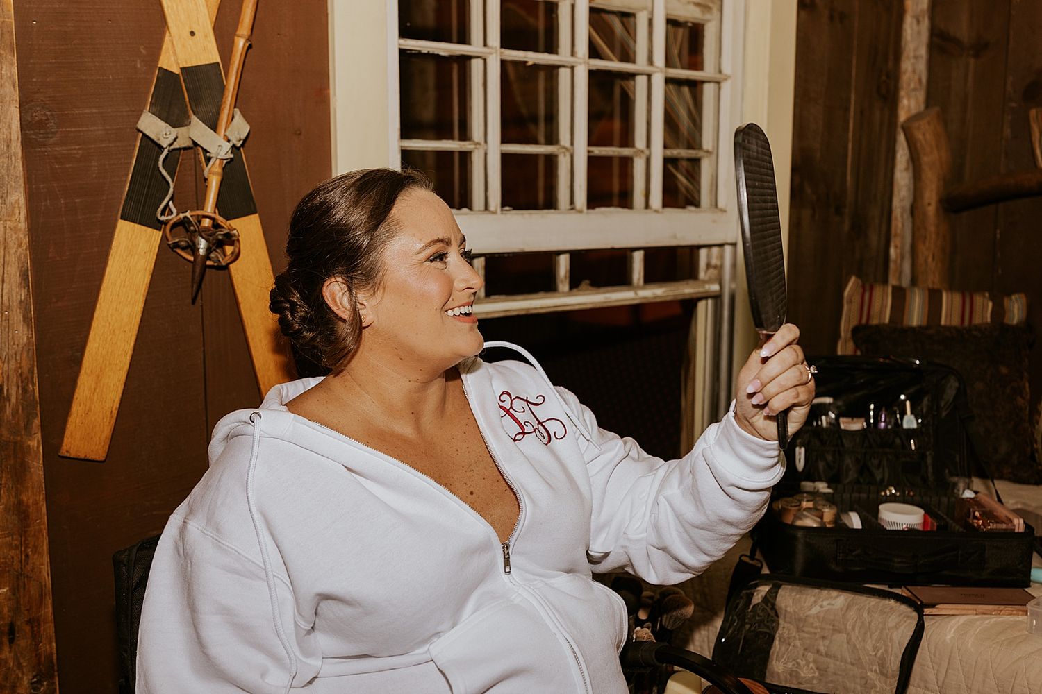 Bride getting ready for her NH wedding - wedding photography advice