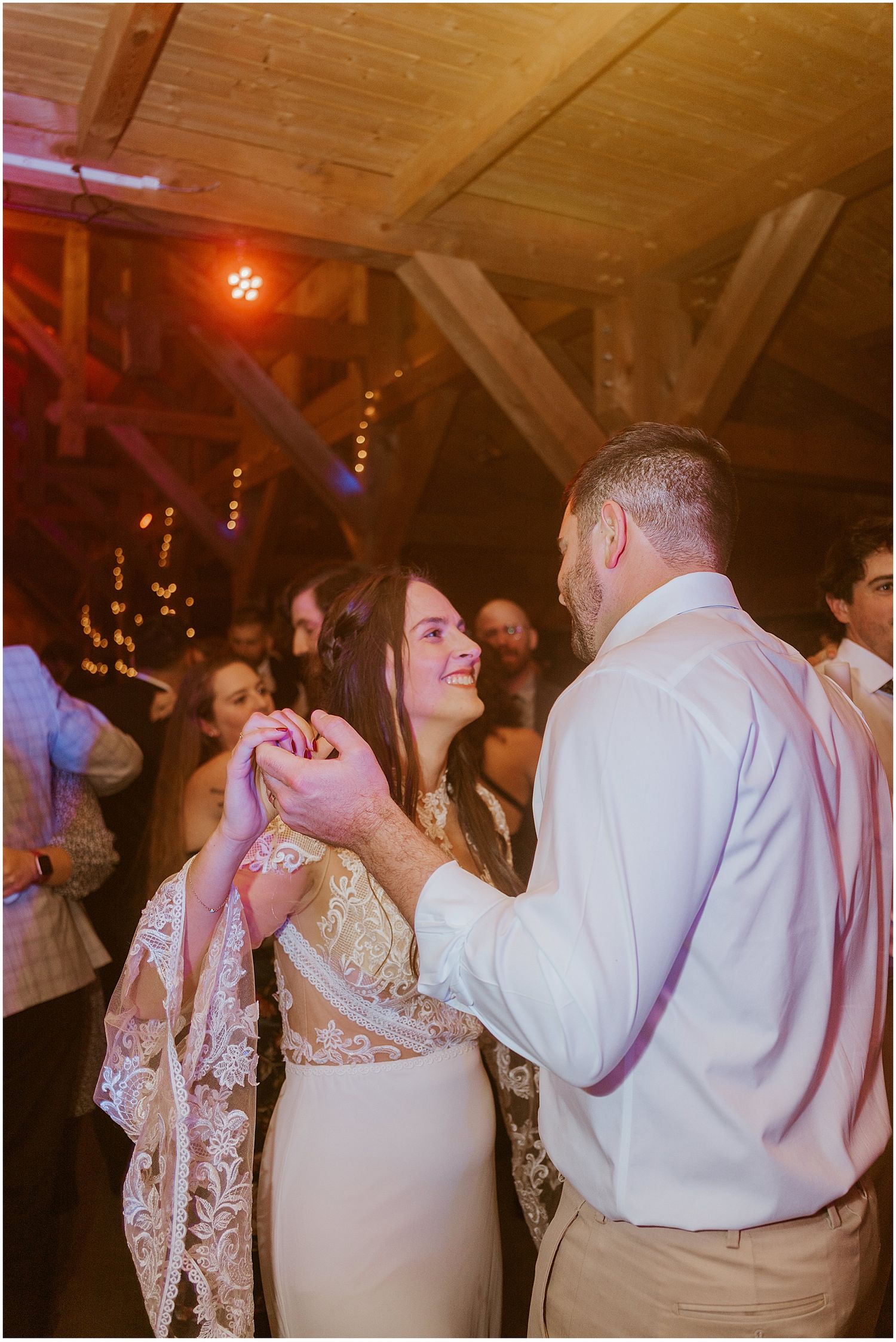 Couple dancing at their NH wedding