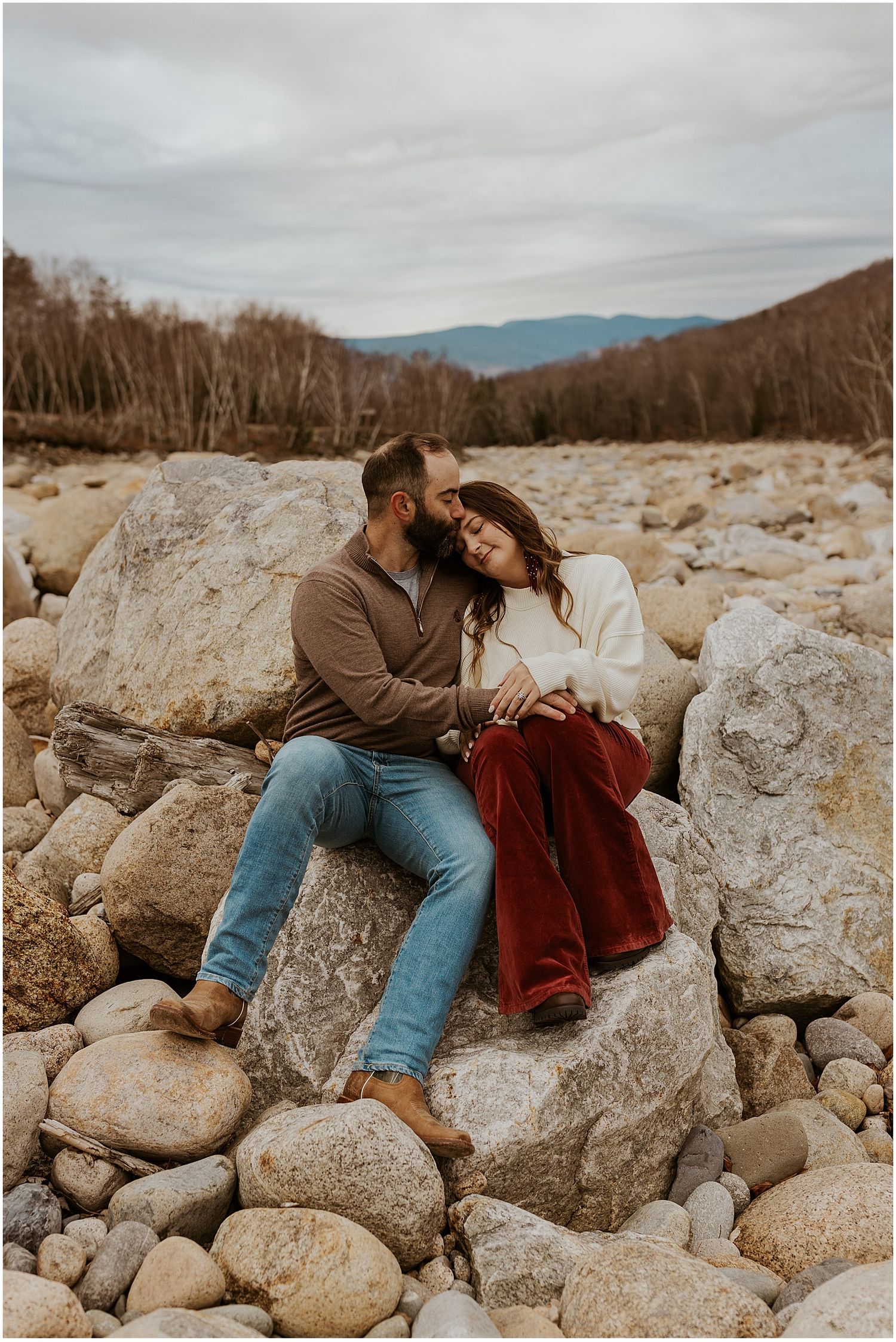 White Mountain engagement photos in NH