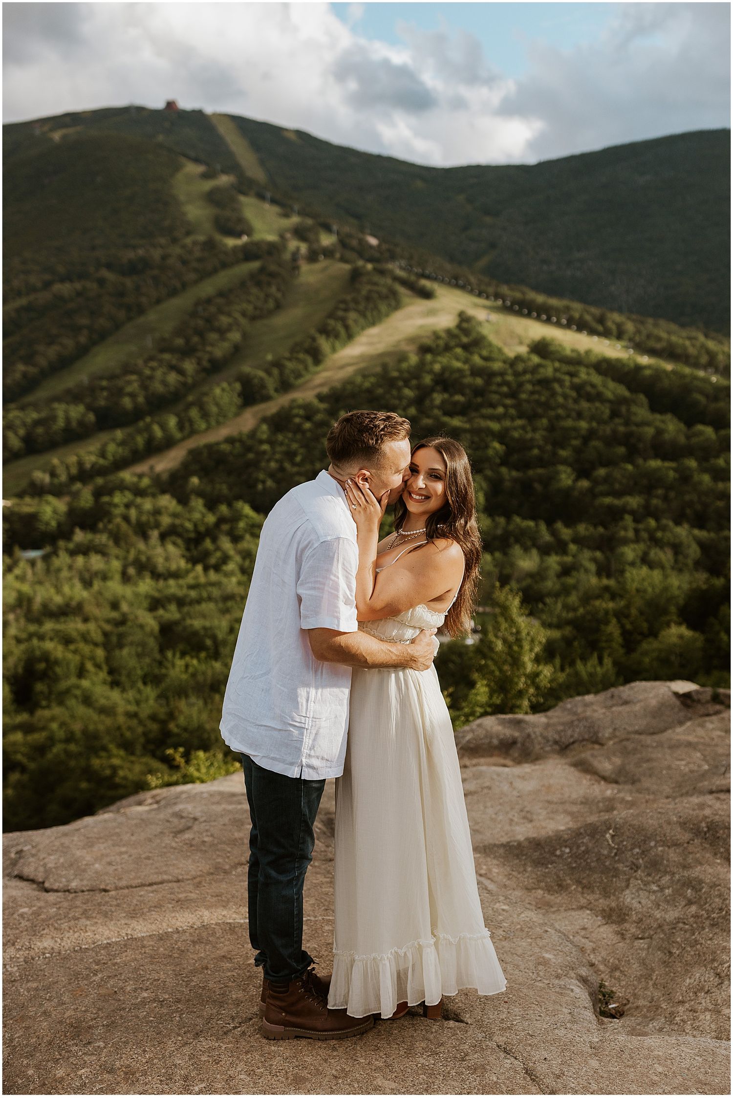 White Mountain artist bluff engagement photos