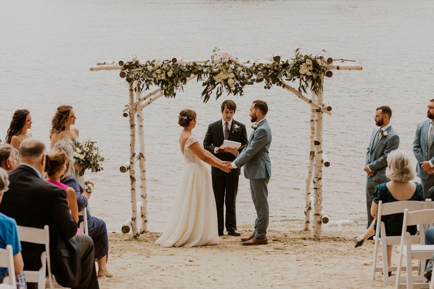 laid back lakeside wedding at Lake Shore Village Resort in Weare New Hampshire