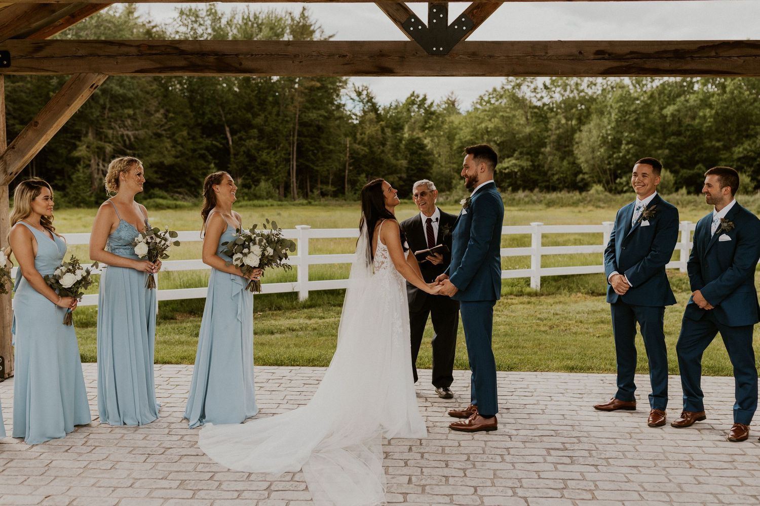 Early summer wedding at the Barn at Bull Meadow in Concord New Hampshire