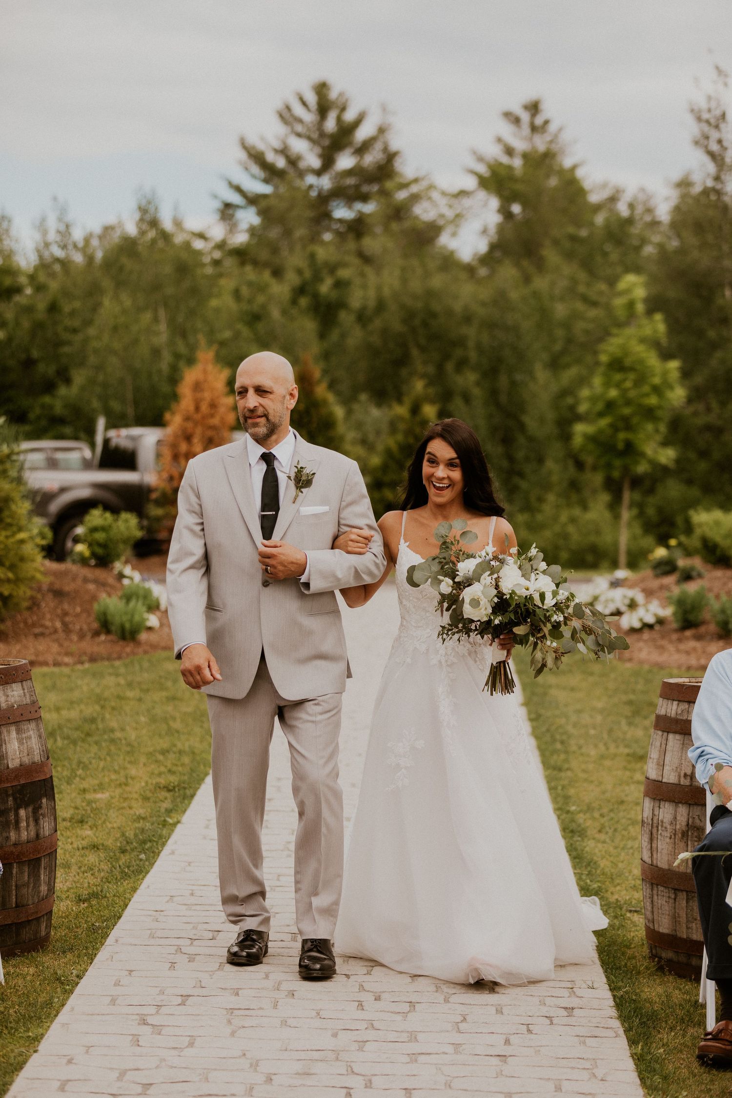 Early summer wedding at the Barn at Bull Meadow in Concord New Hampshire
