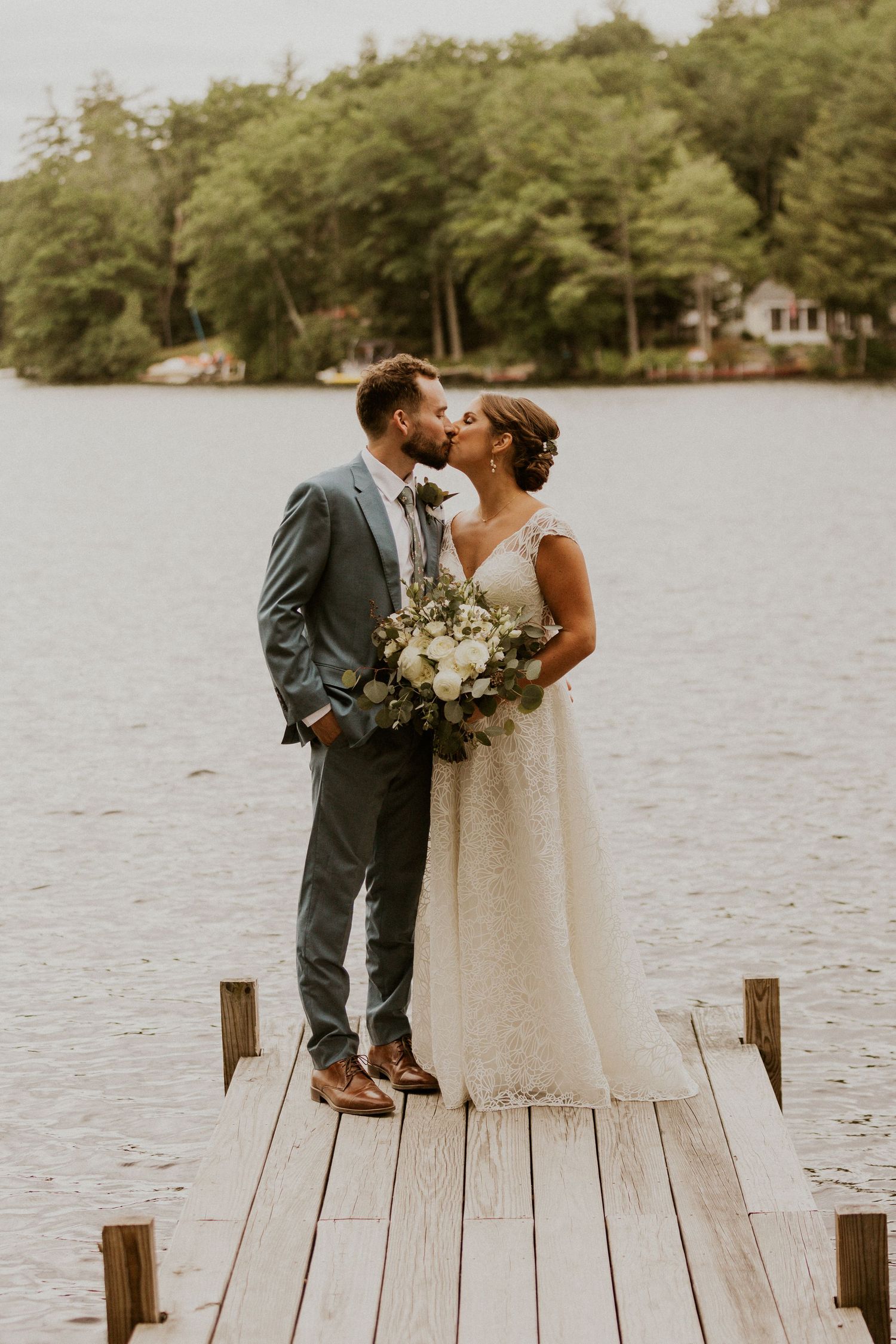 laid back lakeside wedding at Lake Shore Village Resort in Weare New Hampshire