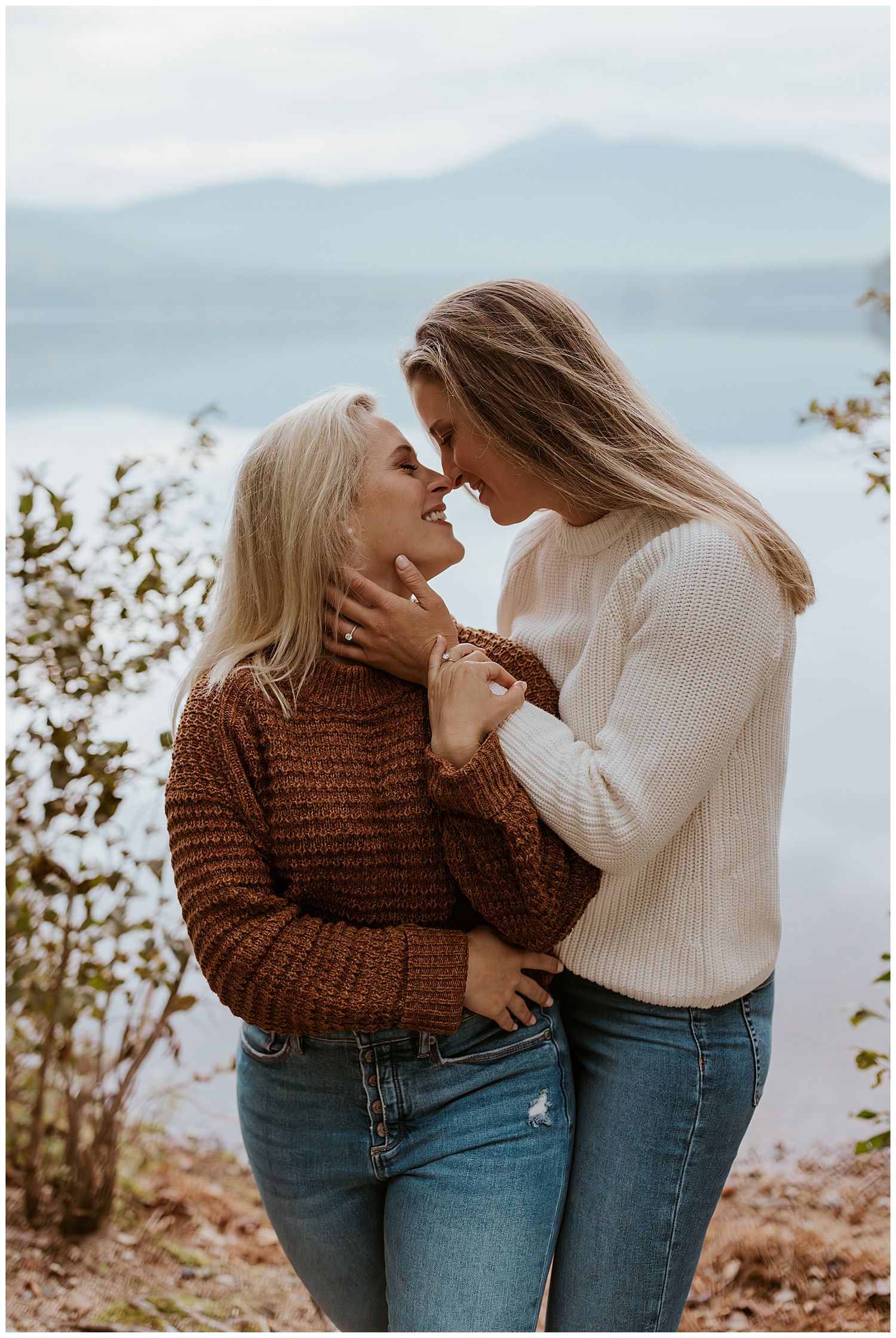 New Hampshire engagement photos at Lake Chocorua