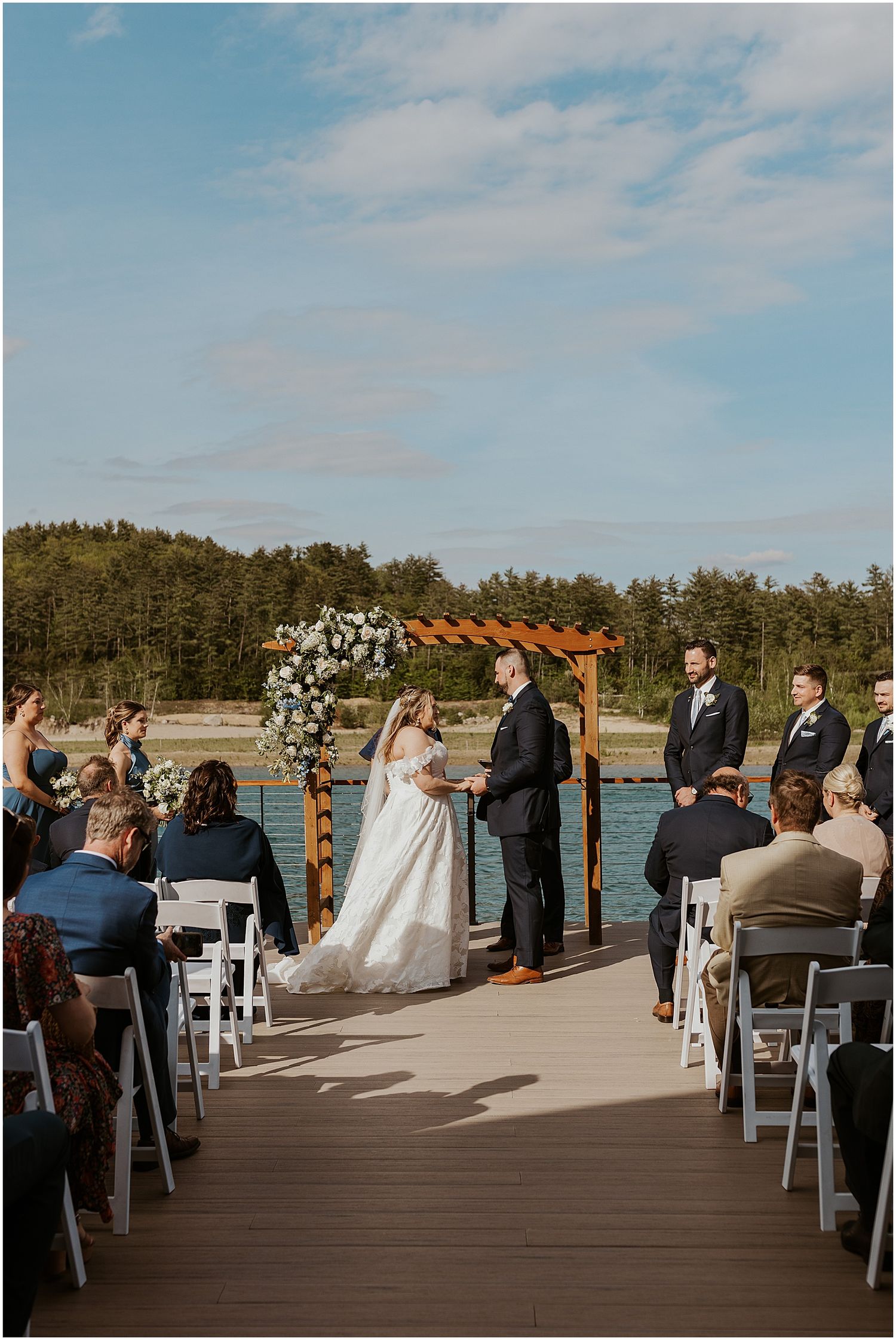 new hampshire mountain wedding ceremony at Owls Nest Resort