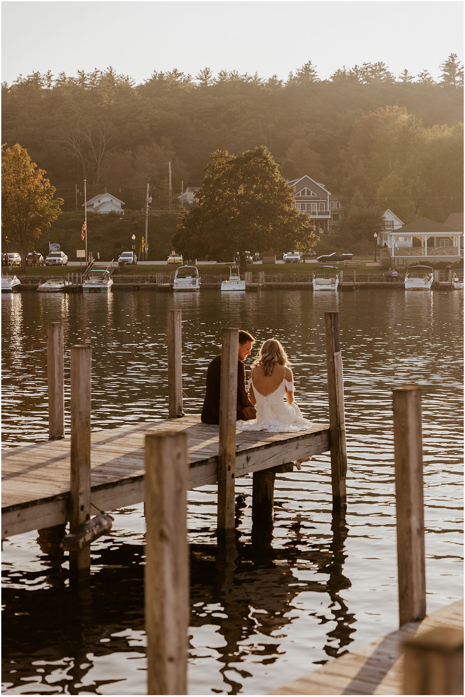 Bride and Groom exchanging private vows Alton NH