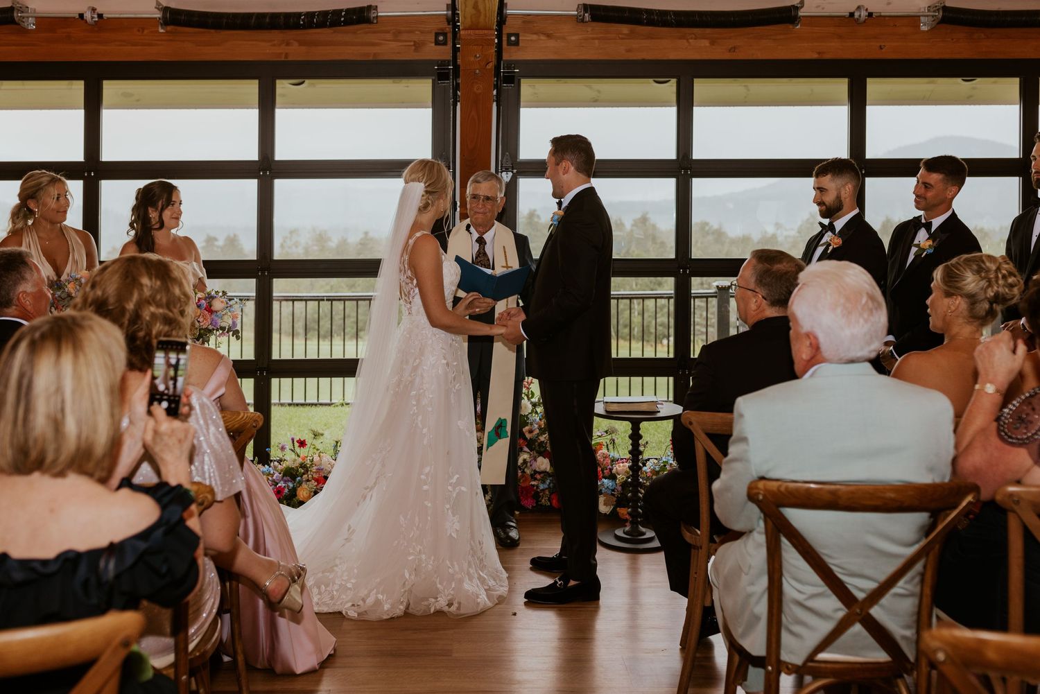 Wedding ceremony at Owls Nest NH